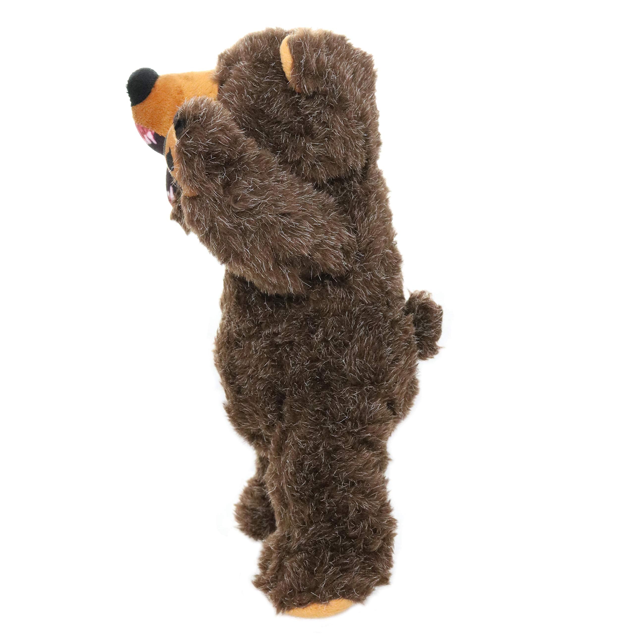 Mighty- Angry Animal Bear - Squeaker-Multiple Layers. Made Durable, Strong & Tough. Interactive Play (Tug, Toss & Fetch). Machine Washable & Floats
