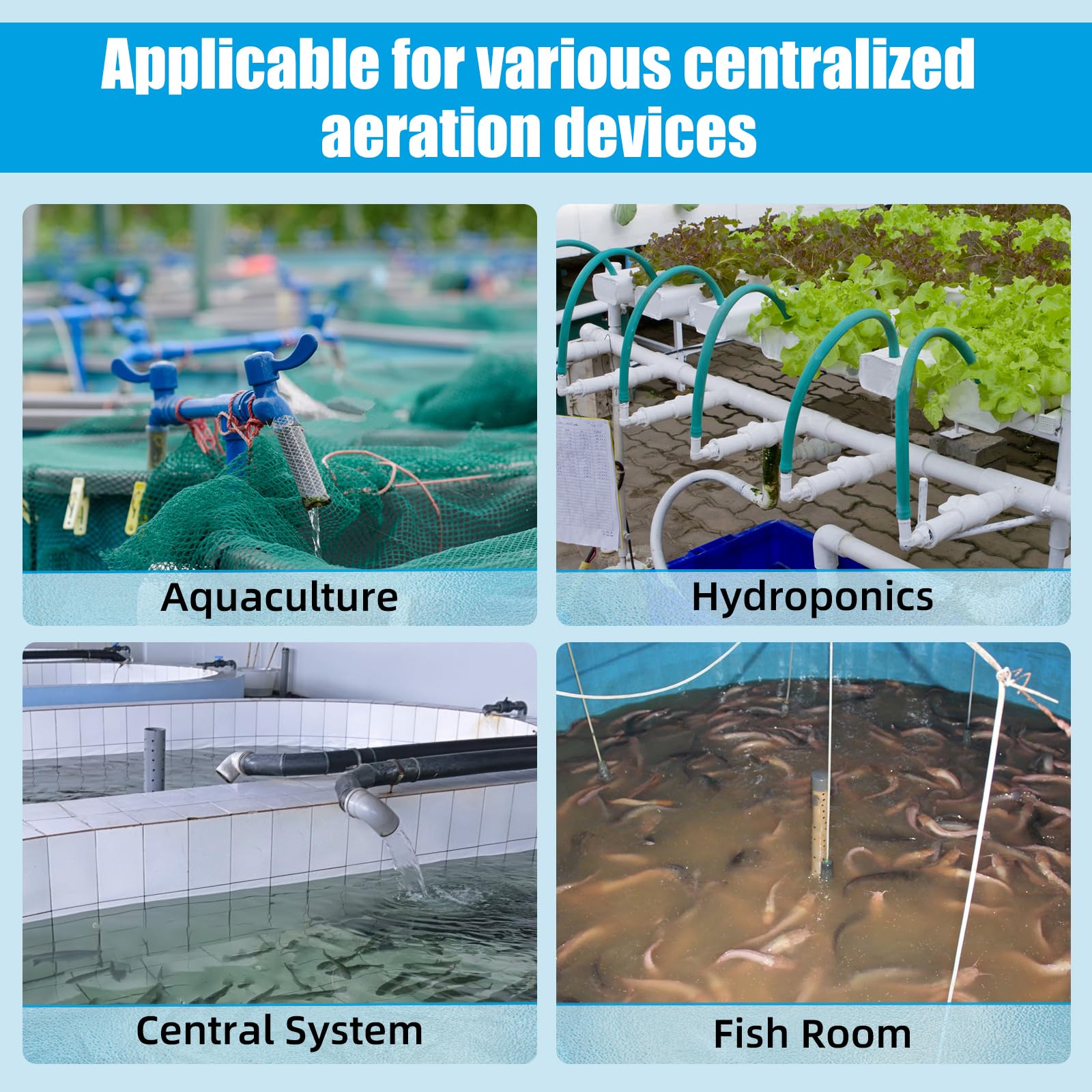 AQUANEAT 1 Way Thread Valves - 20pcs Air Flow Control Manifolds for Aquarium Pumps & Fish Room Air Systems