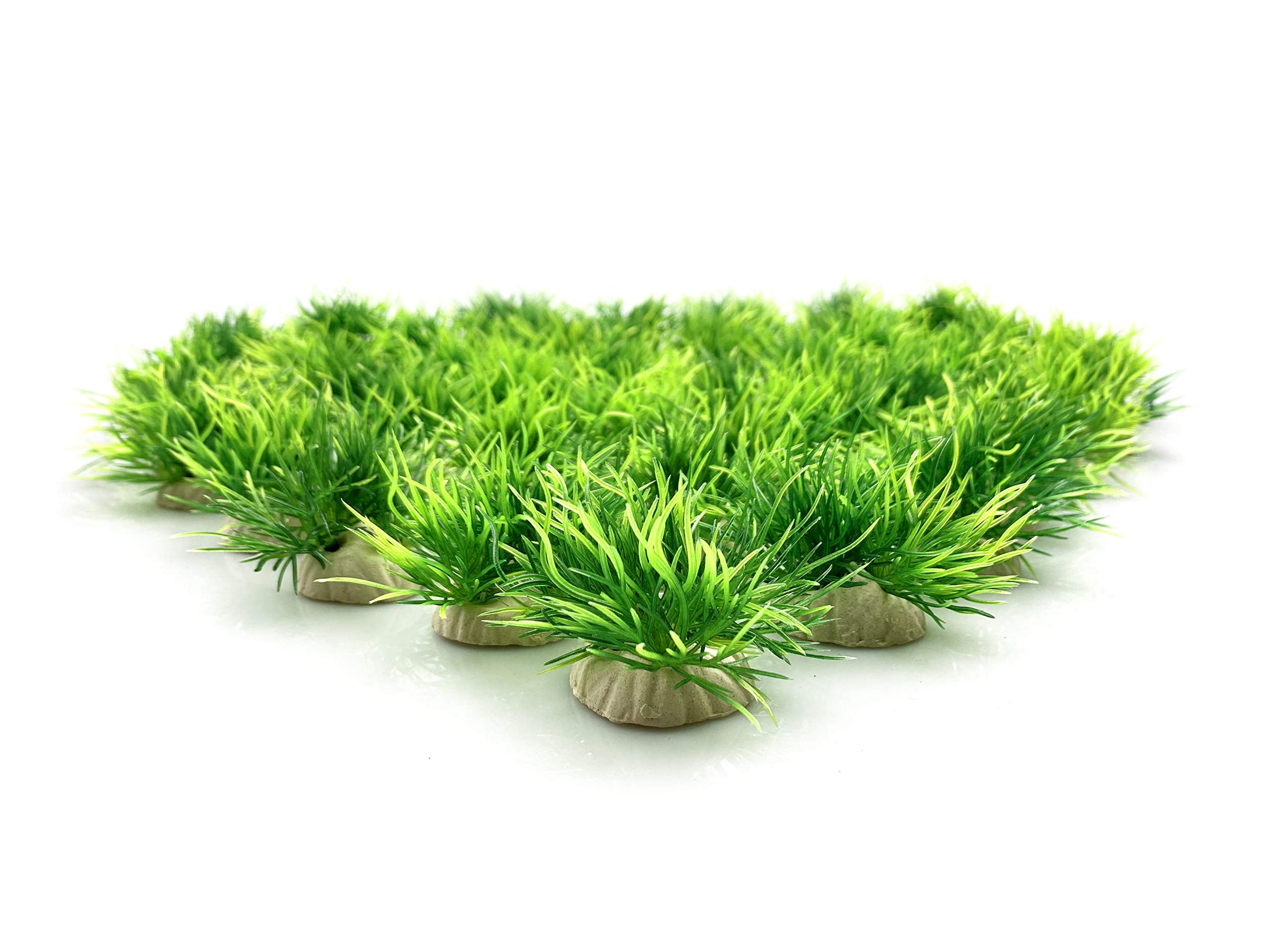 Begondis 40 Pcs Artificial Small Water Plants, Fish Tank Aquarium Grass Decorations, Made Of Soft Plastic