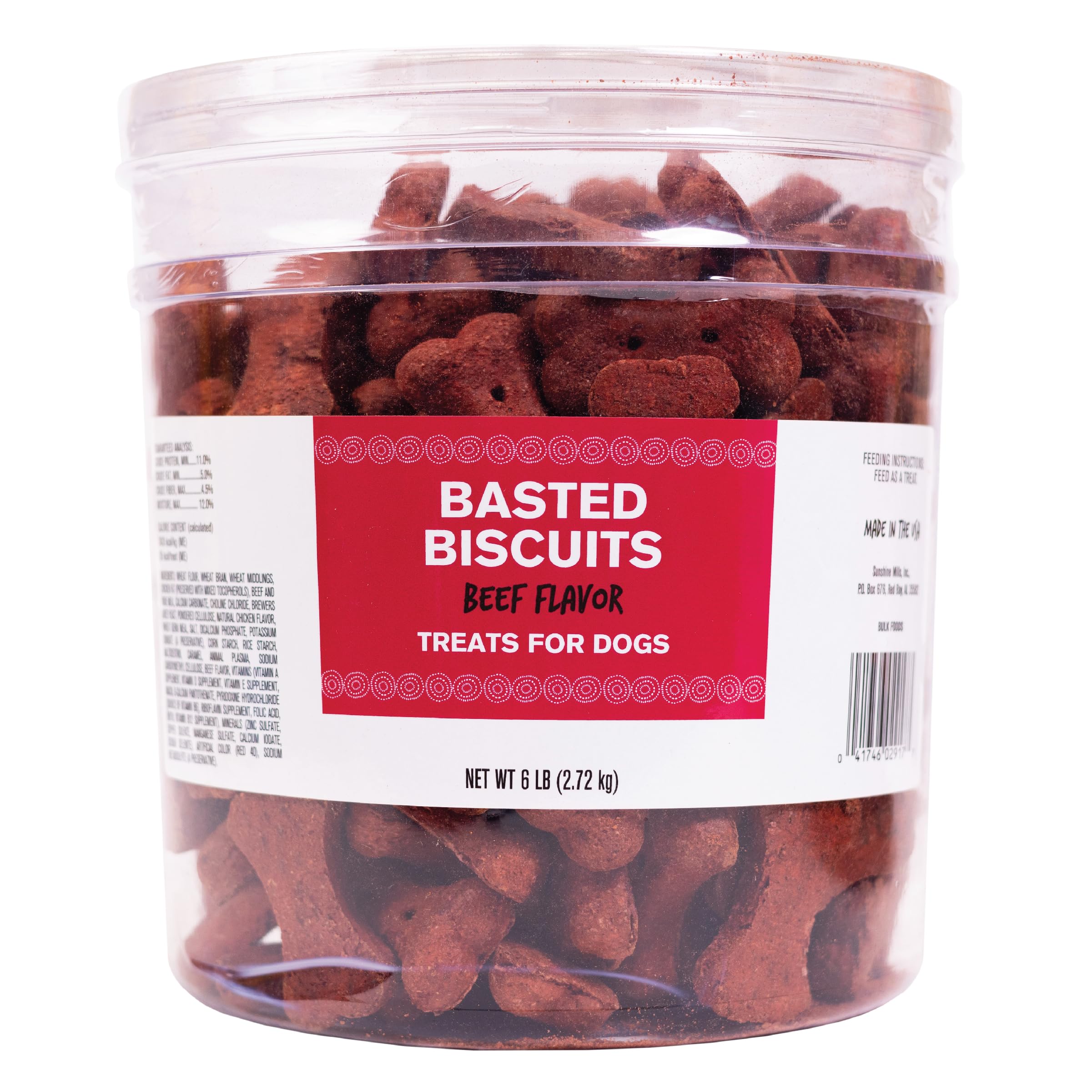 Pet Life Basted Beef Flavor Biscuits Dog Treats, 6lb