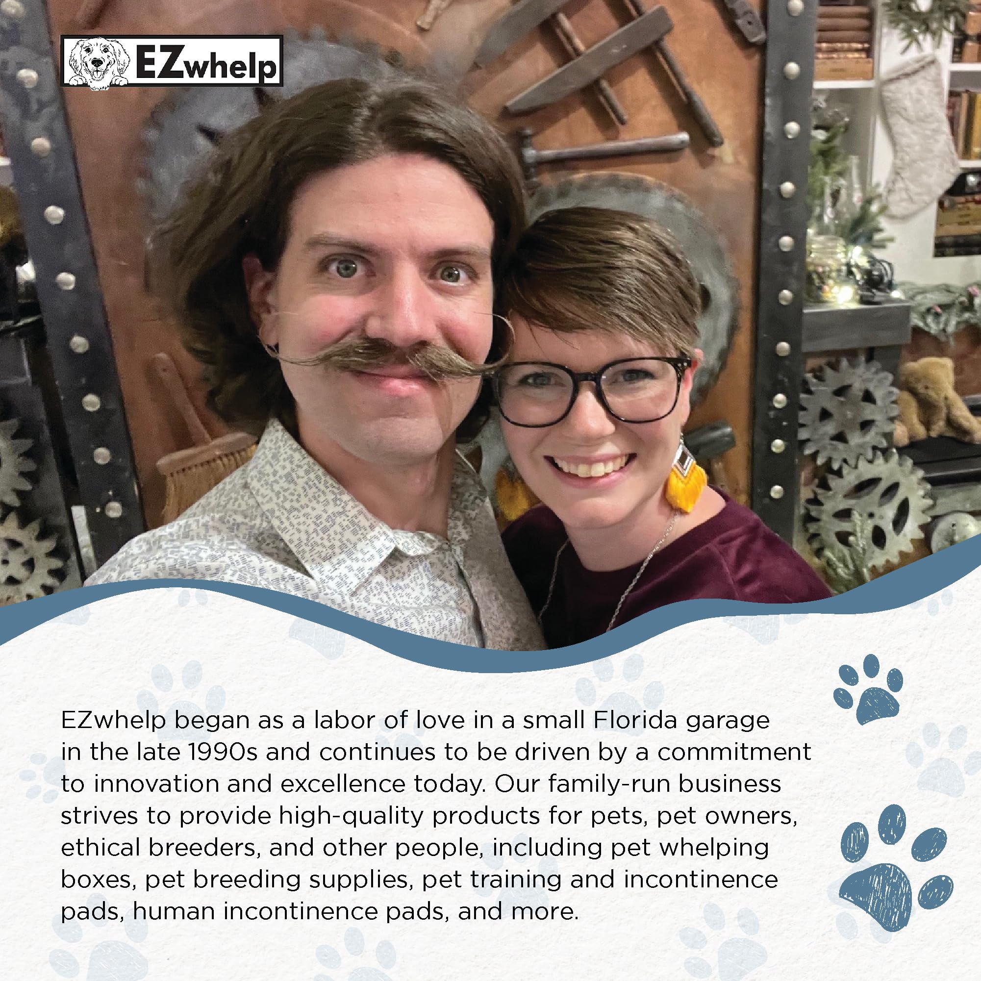 Ezwhelp Reusable Dog Pee Pads, Washable Waterproof Mats For Potty Training Or Whelping Pads, Puppy Pad With Rounded Corners, 16.5X19.5 Inch, 2 Pack