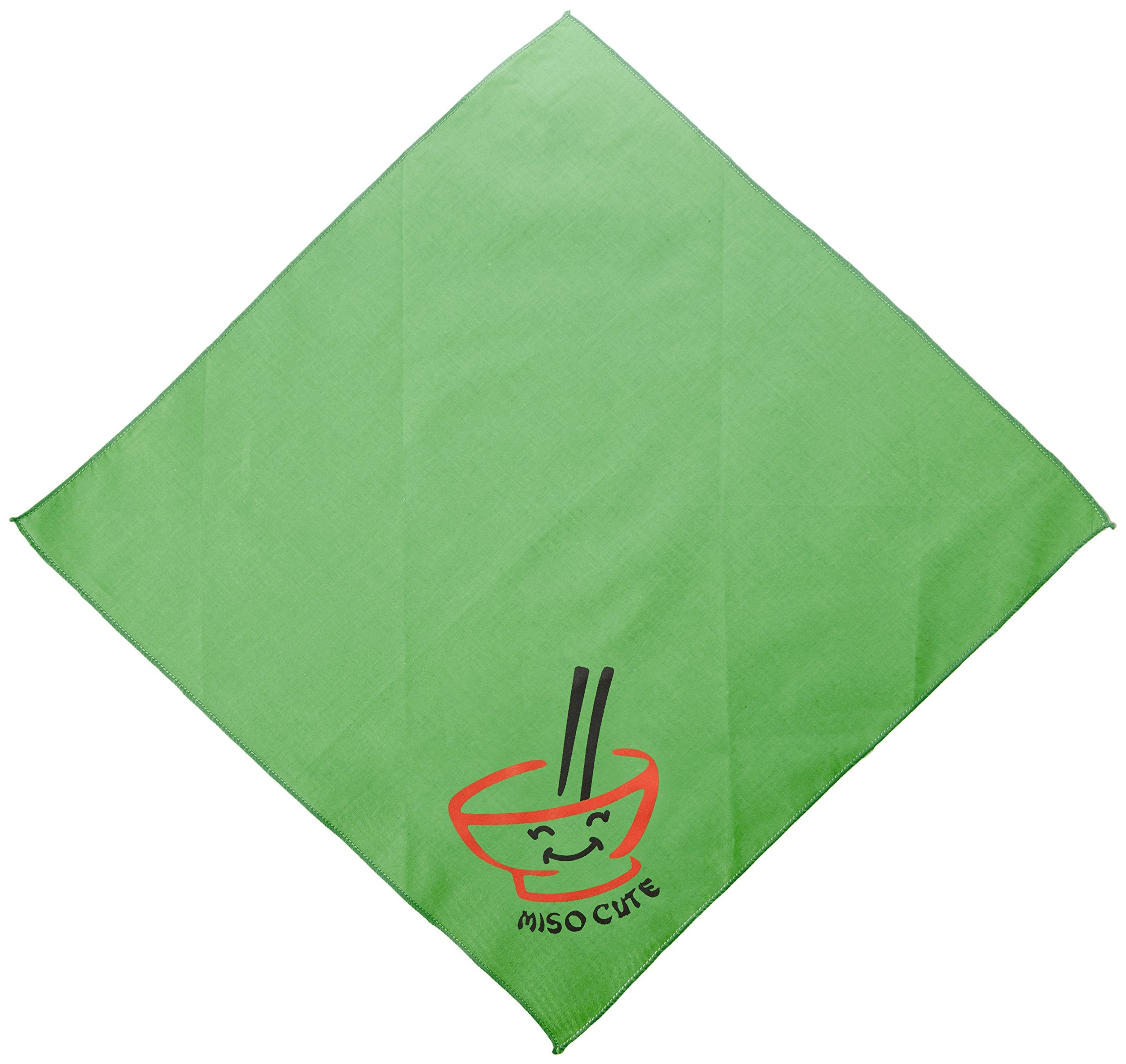 Pet and Dog Bandana Screen Printed, &quot;Miso Cute&quot; Lime Green Small