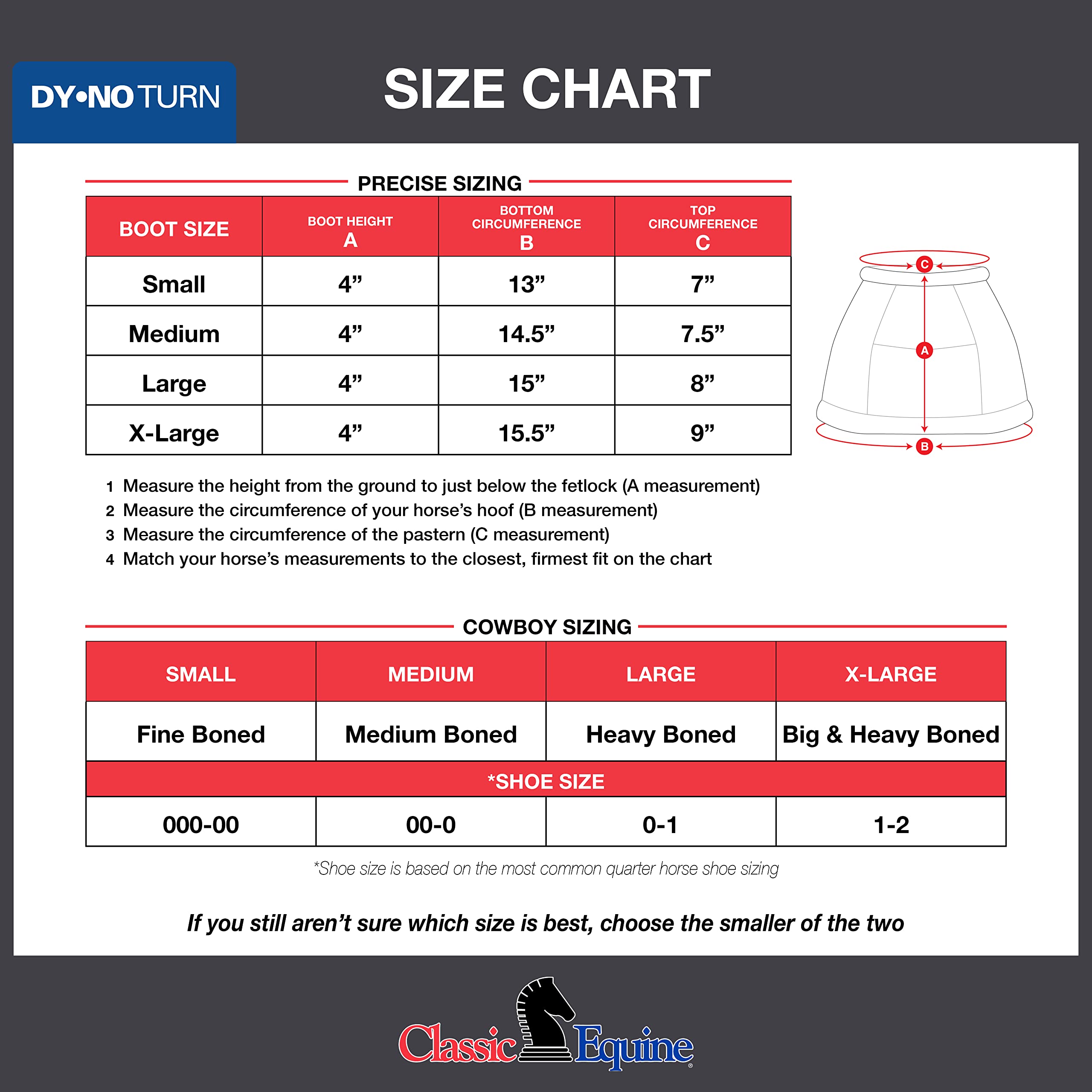 Classic Equine Dyno No-Turn Overreach Boots Large