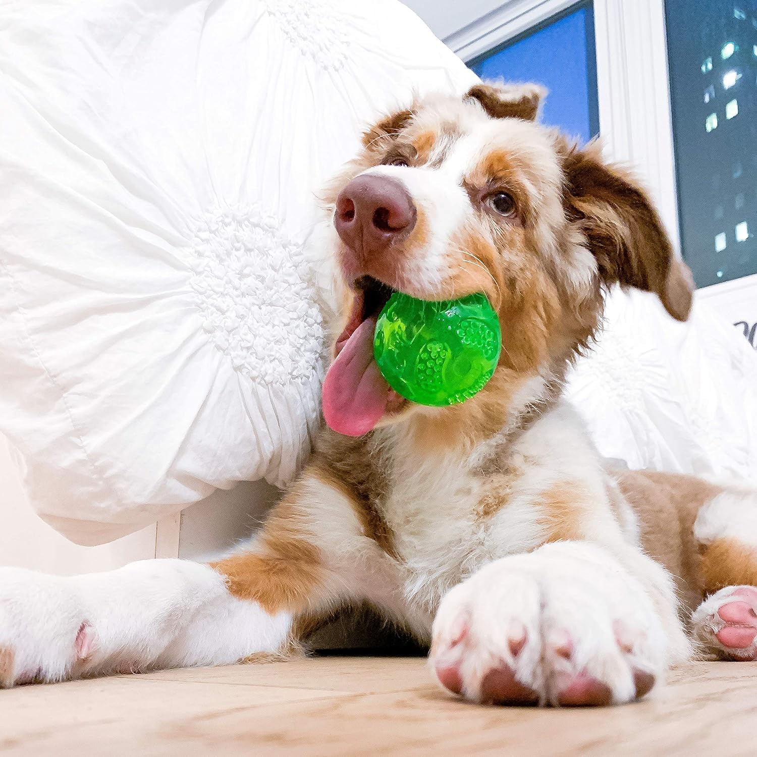 Hyper Pet Durasqueak Dog Ball Dog Toys (Interactive Dog Toys That Float & Squeak) Squeaky Dog Toys & Dog Balls For Playing, Fetching & Retrieving-Great Alternative To Traditional Dog Tennis Balls-3.5'