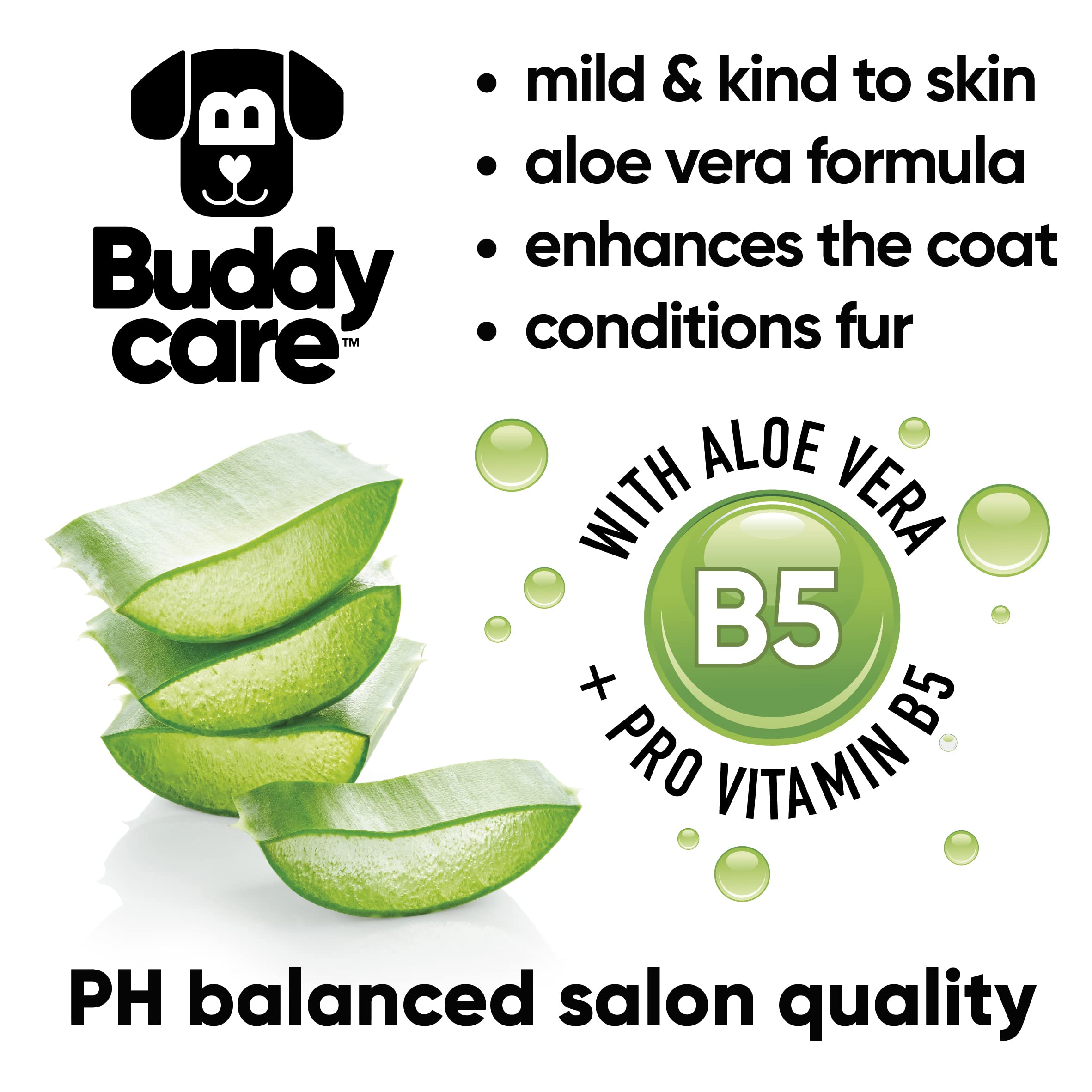 2In1 Dog Shampoo & Conditioner By Buddycare | Coconut Scented | With Aloe Vera And Pro Vitamin B5 (16.90Oz)