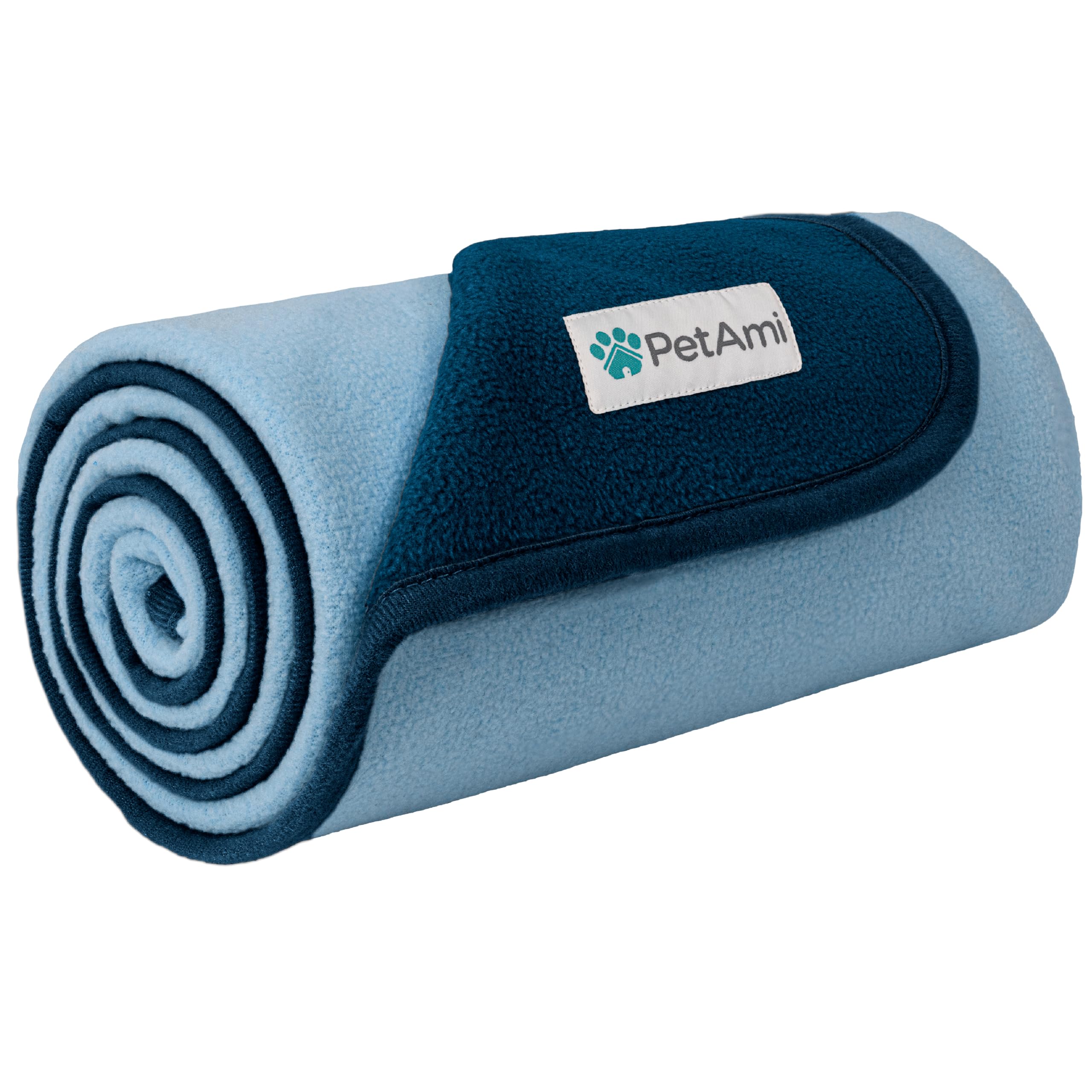 Petami Waterproof Dog Blanket For Small Medium Pets Dogs Cats, Pet Couch Cover Protector For Furniture, Reversible Washable Soft Fleece Cat Blanket For Bed Couch Sofa, 29X40 (Navy/Blue)