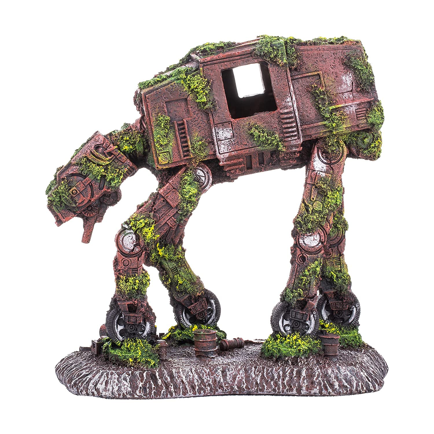 CREOMG Fish Tank Decorations, Multi Design Optional, Resin Aquarium Ornament, Creative Betta Fish Hide Cave for Aquarium Decorat