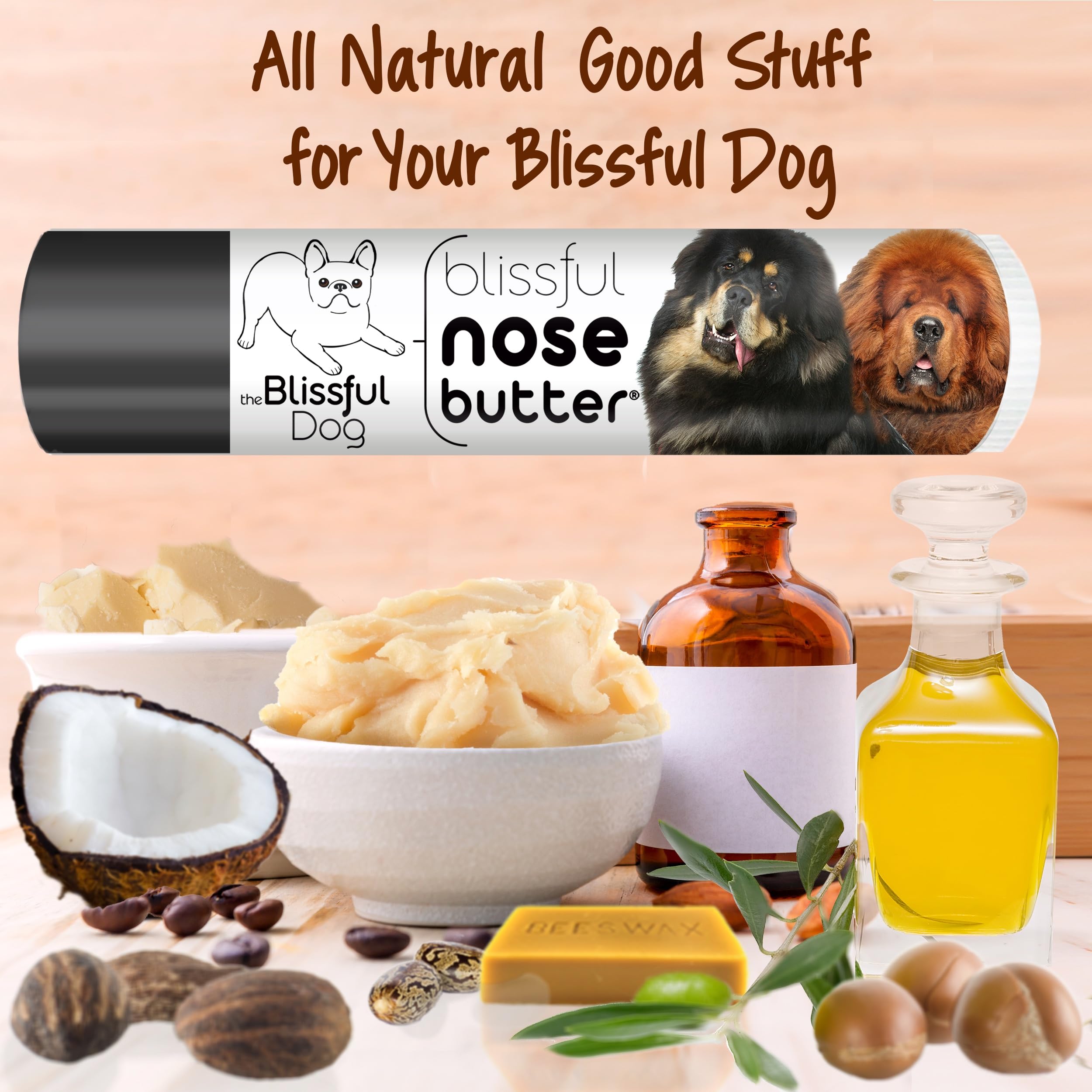 The Blissful Dog Tibetan Mastiff Unscented Nose Butter - Dog Nose Butter, 0.50 Ounce