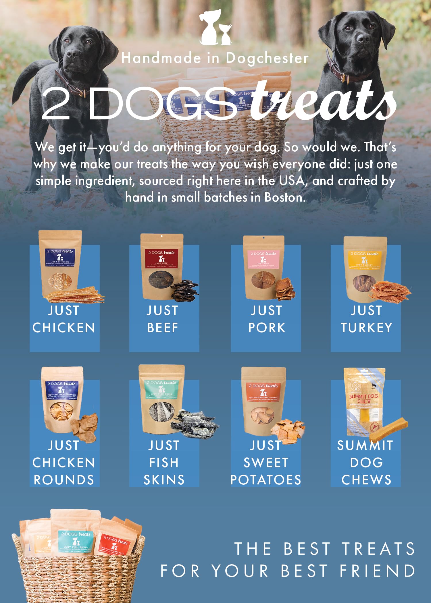 2 Dogs Treats Chicken Jerky - 100% USA-Sourced, Grain-Free, 7 oz, Single-Ingredient, Great for Sensitive Stomachs, High Value for Training