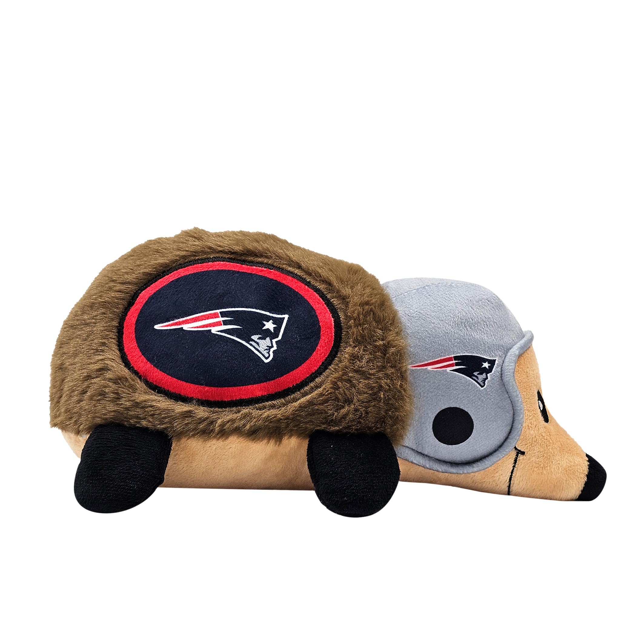 Nfl New England Patriots Plush Hedgehog Toy For Dogs & Cats, Cool Soft Pet Toy For Fun And Interactive Play, Dog Chew Toy With S