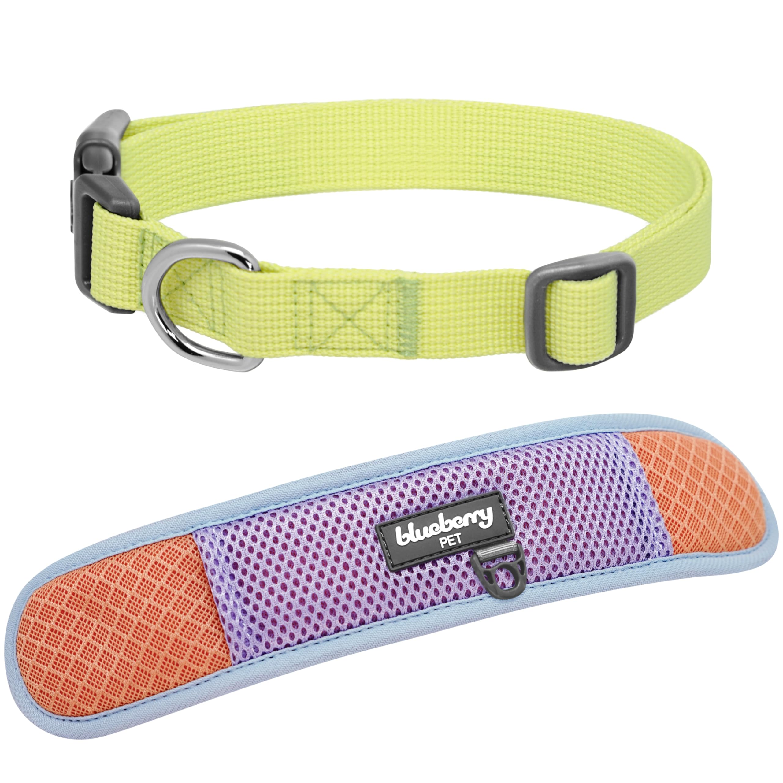Blueberry Pet Large Dog Collar, Coral & Lilac Girl Dog Collar, Medium Pink Dog Collar For Female Dogs, Award-Winning, Eco-Friend