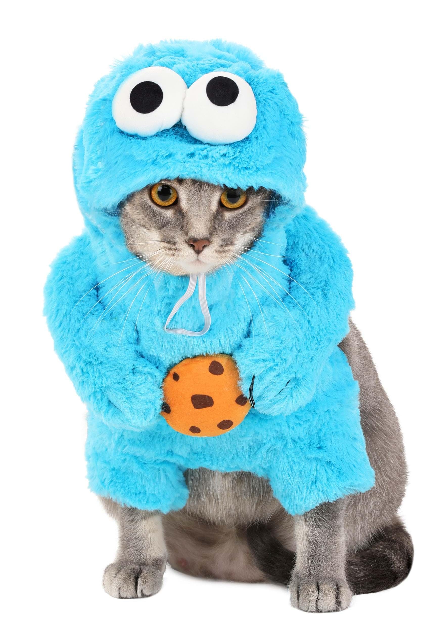 Pet Krewe Unleash The Parade X-Large Cookie Monster Dog Costume Sesame Street Pet Costumes - Perfect for Halloween, Christmas Ho
