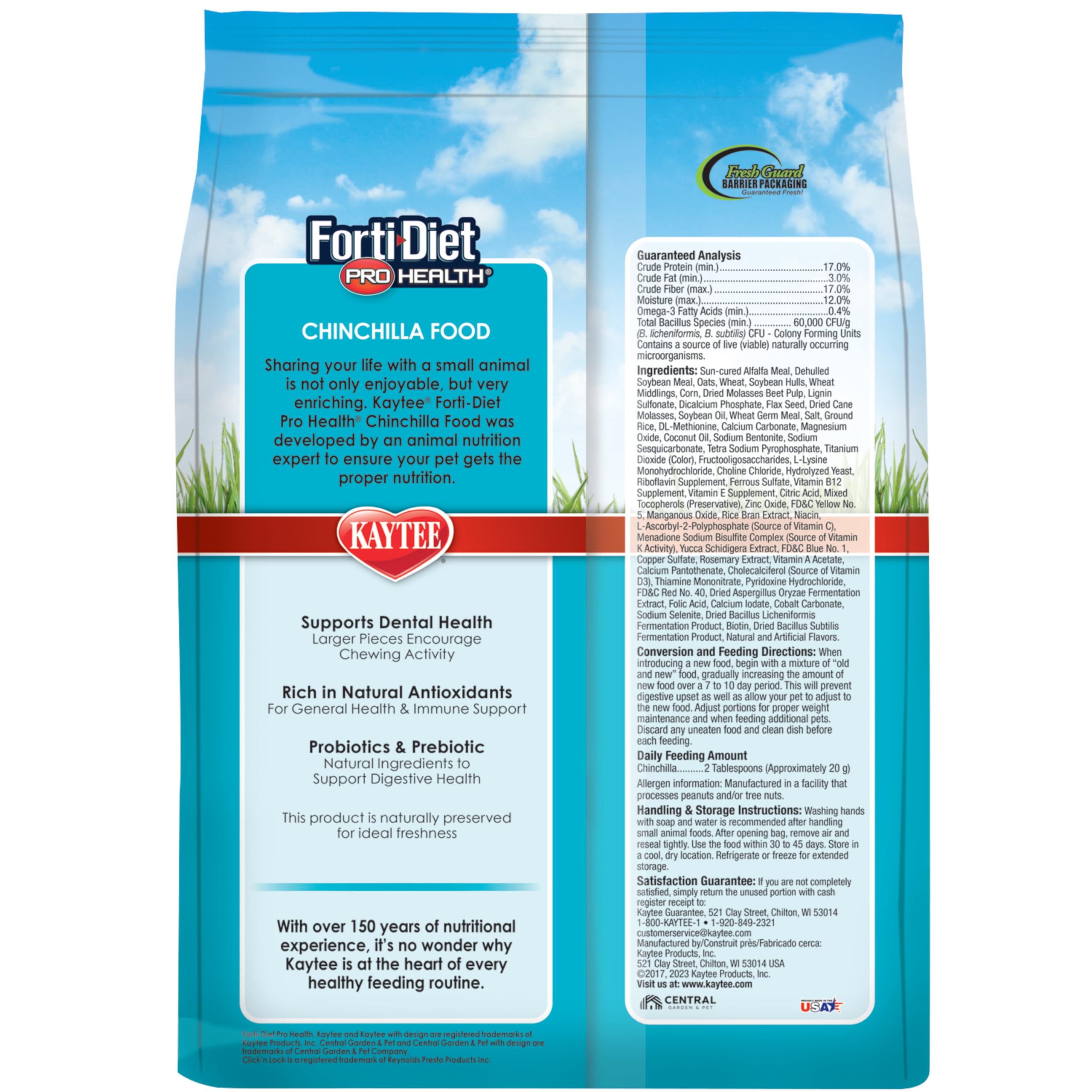 Kaytee Forti-Diet Pro Health Chinchilla Food 3lb
