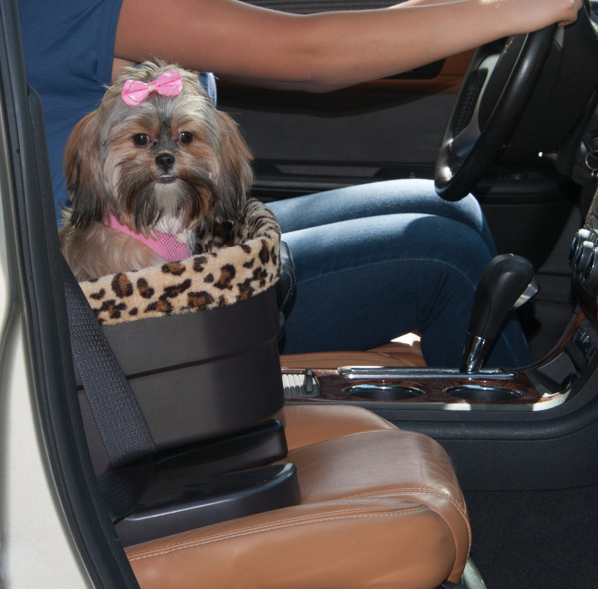 Pet Gear Booster Seat For Dogs/Cats, Removable Washable Comfort Pillow + Liner, Safety Tethers Included, Installs In Seconds, No