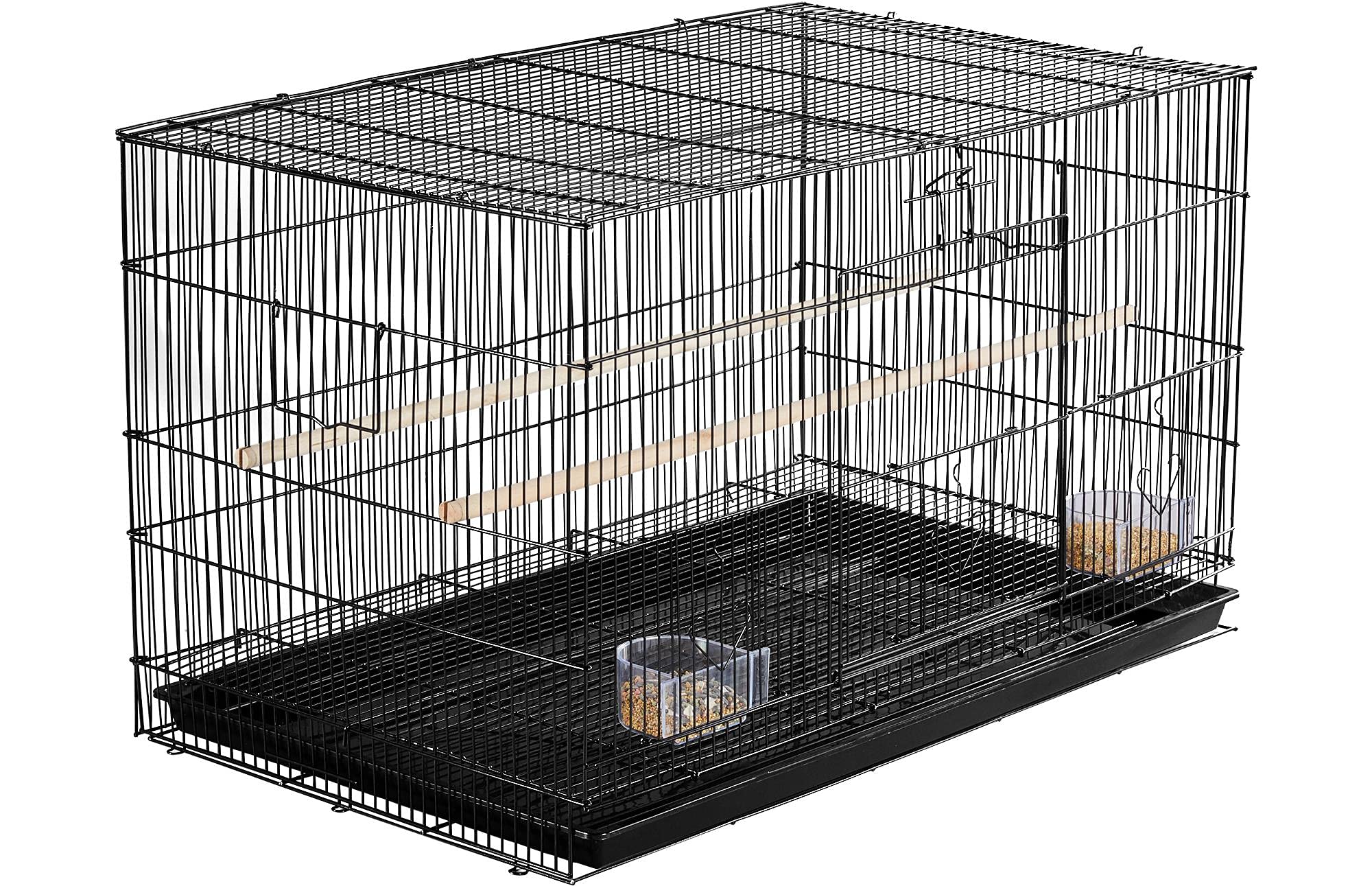 Yaheetech Pack of 2 Stackable Rectangle Breeding Flight Parakeet Bird Cage for Finches Budgies Cockatiels Conures Lovebirds Cana