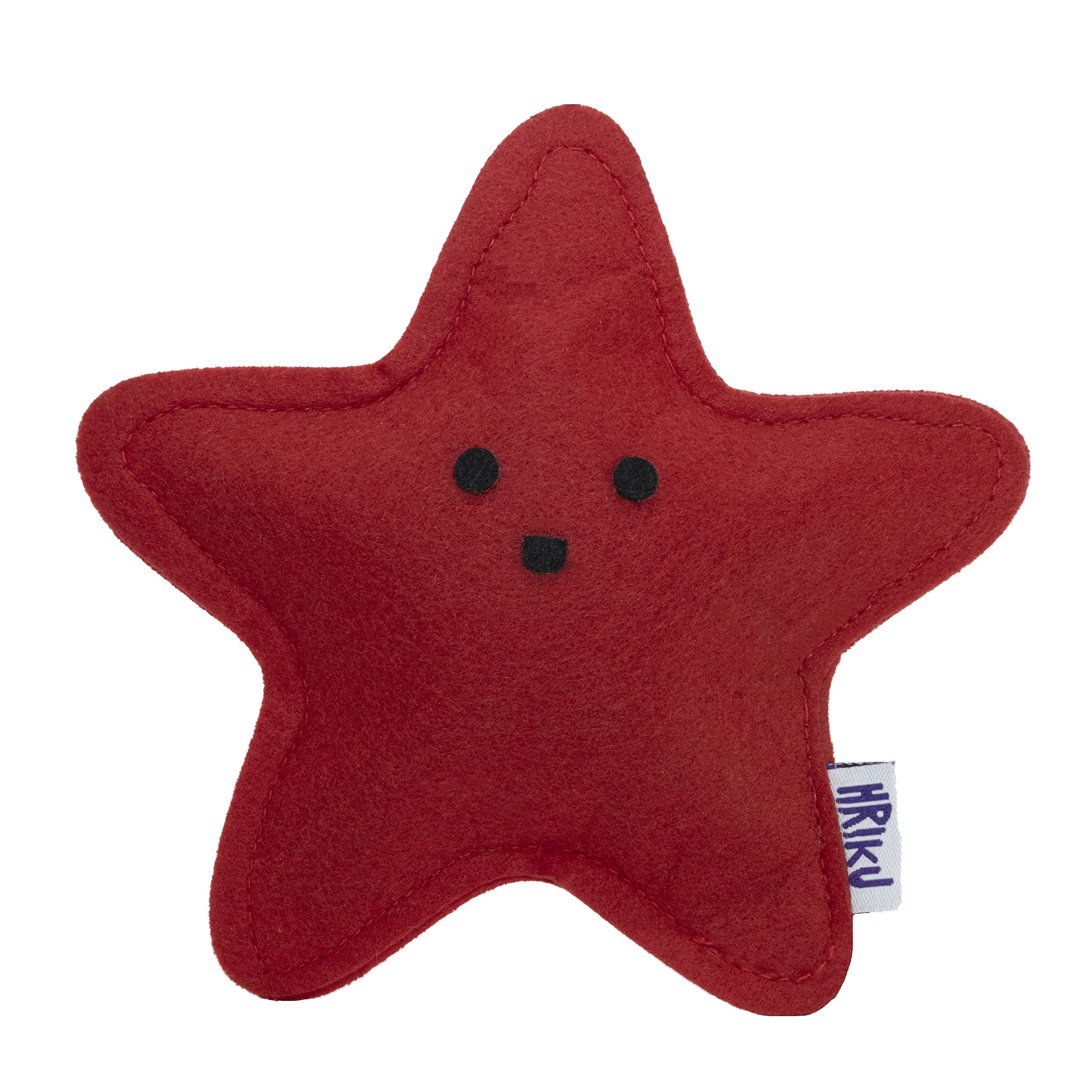 Hriku Sitara (Star) Catnip Toy For Cats. (Red)