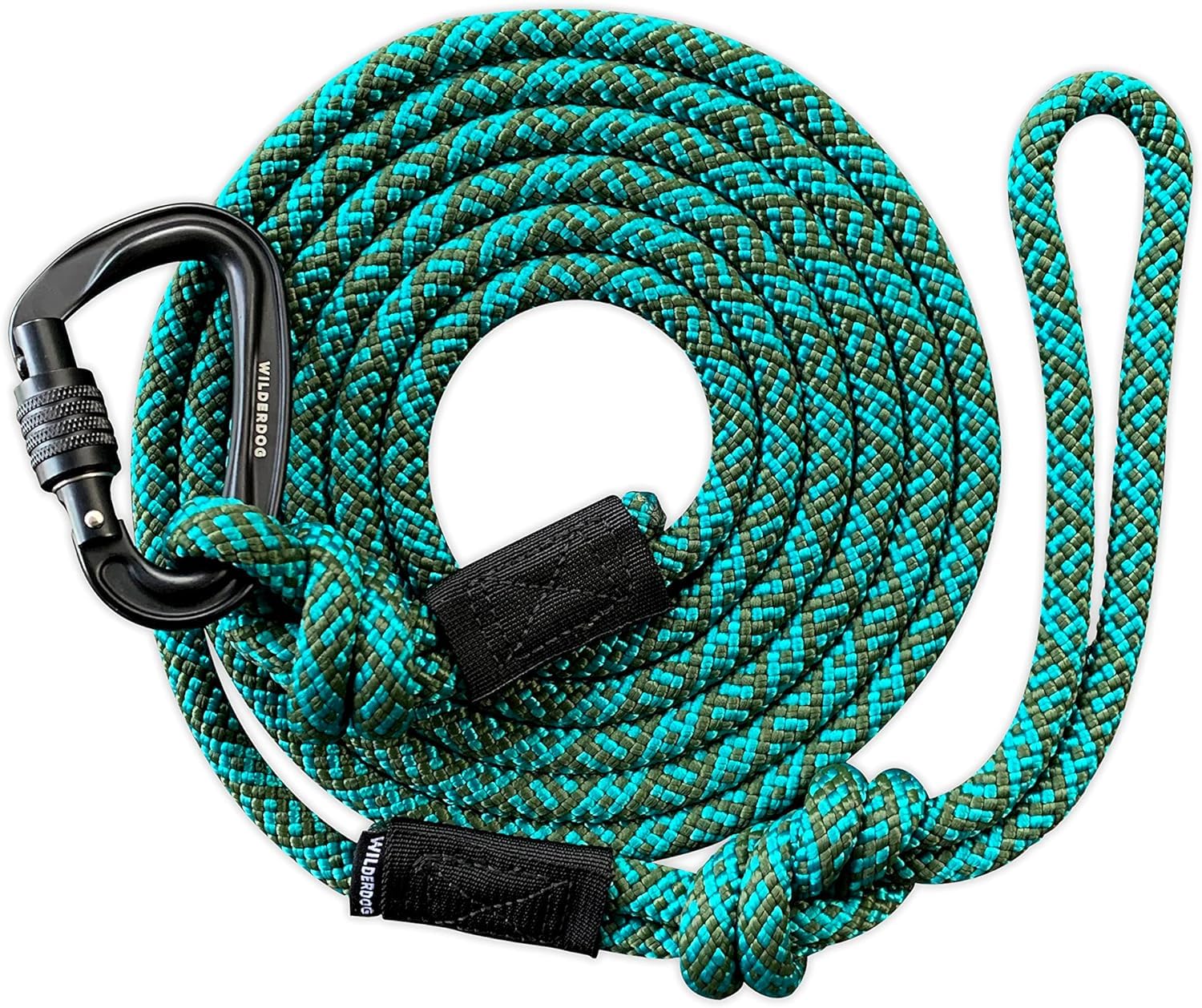 Wilderdog Carabiner Climbing Rope Dog Leash For Medium & Large Dogs - 10Ft - Cascade