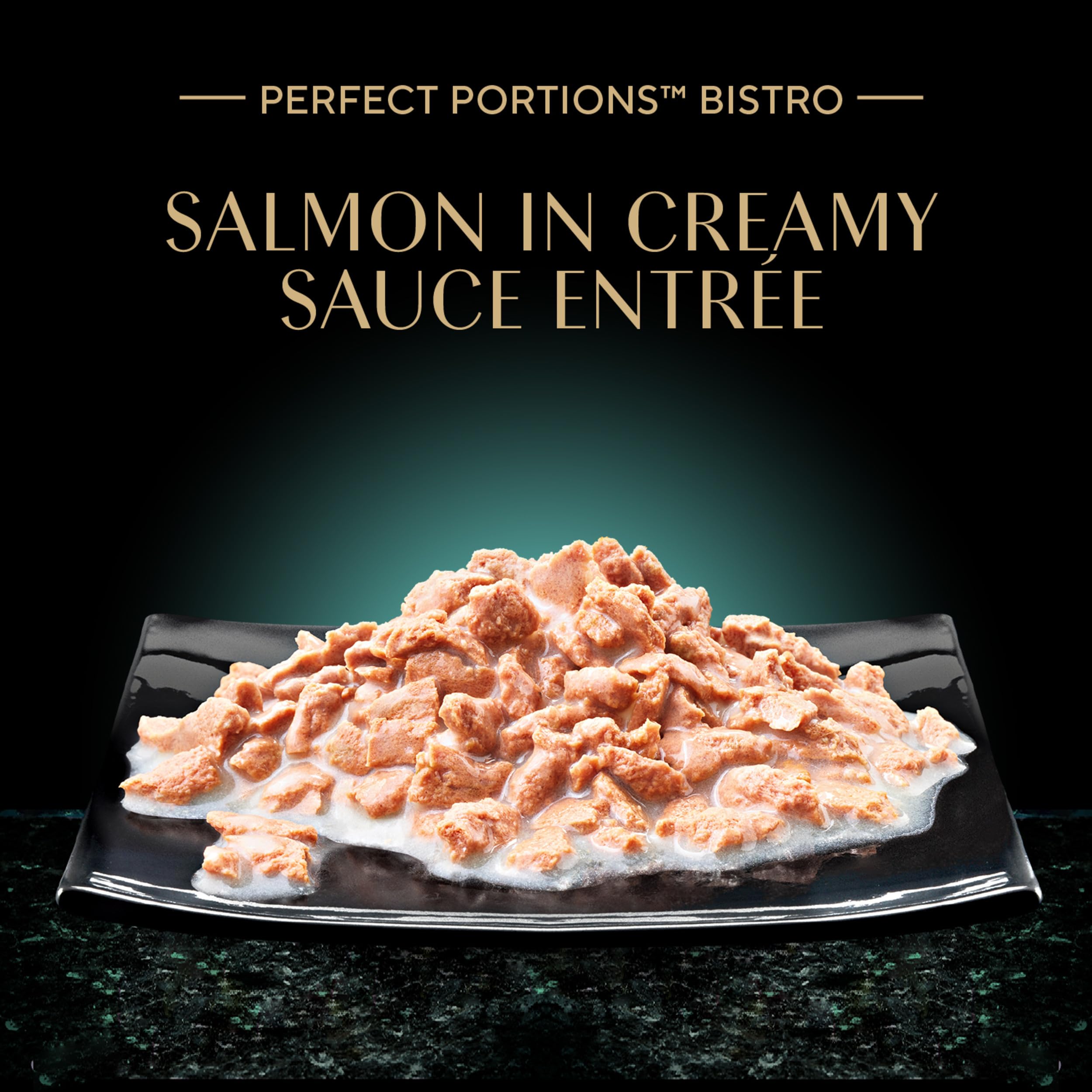 Sheba Perfect Portions Bistro Adult Wet Cat Food, Salmon in Creamy Sauce Entree, (24) 2.6 oz. Twin-Pack Trays