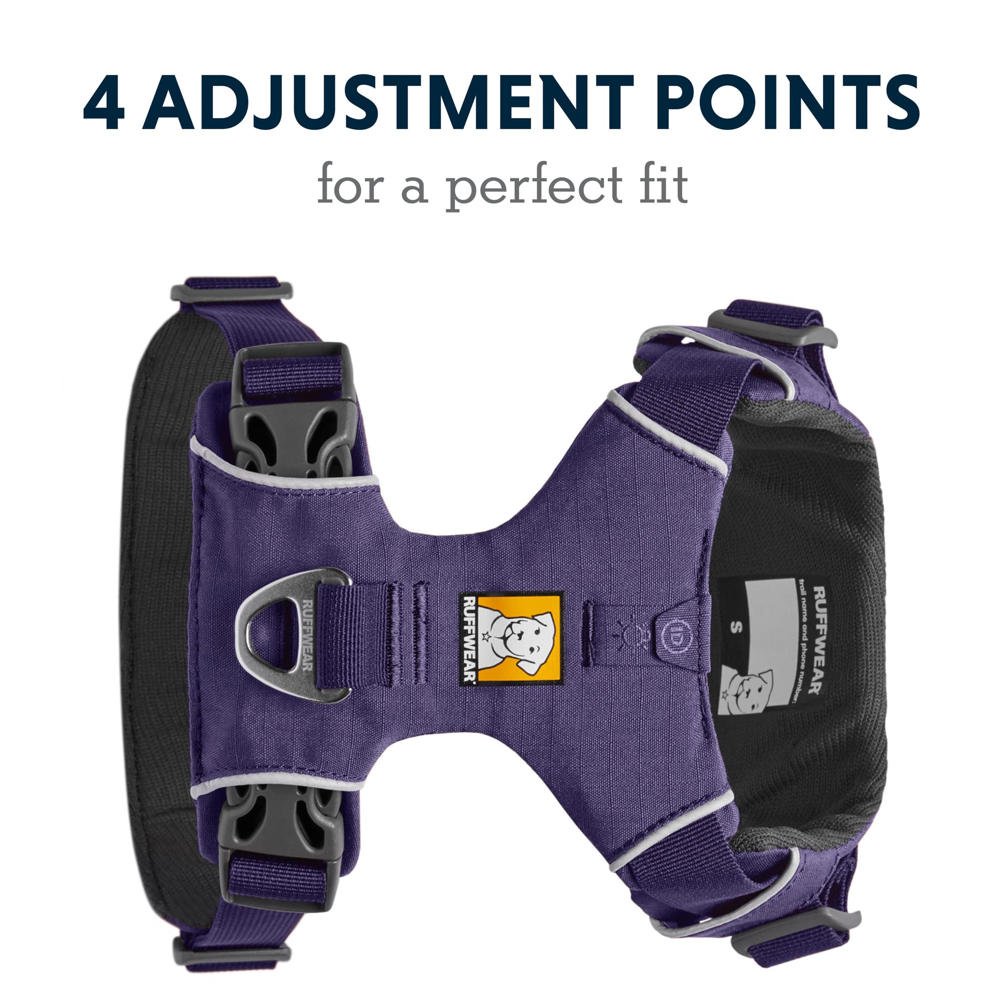 Ruffwear, Front Range Dog Harness, Reflective And Padded Harness For Training And Everyday, Purple Sage, Large/X-Large