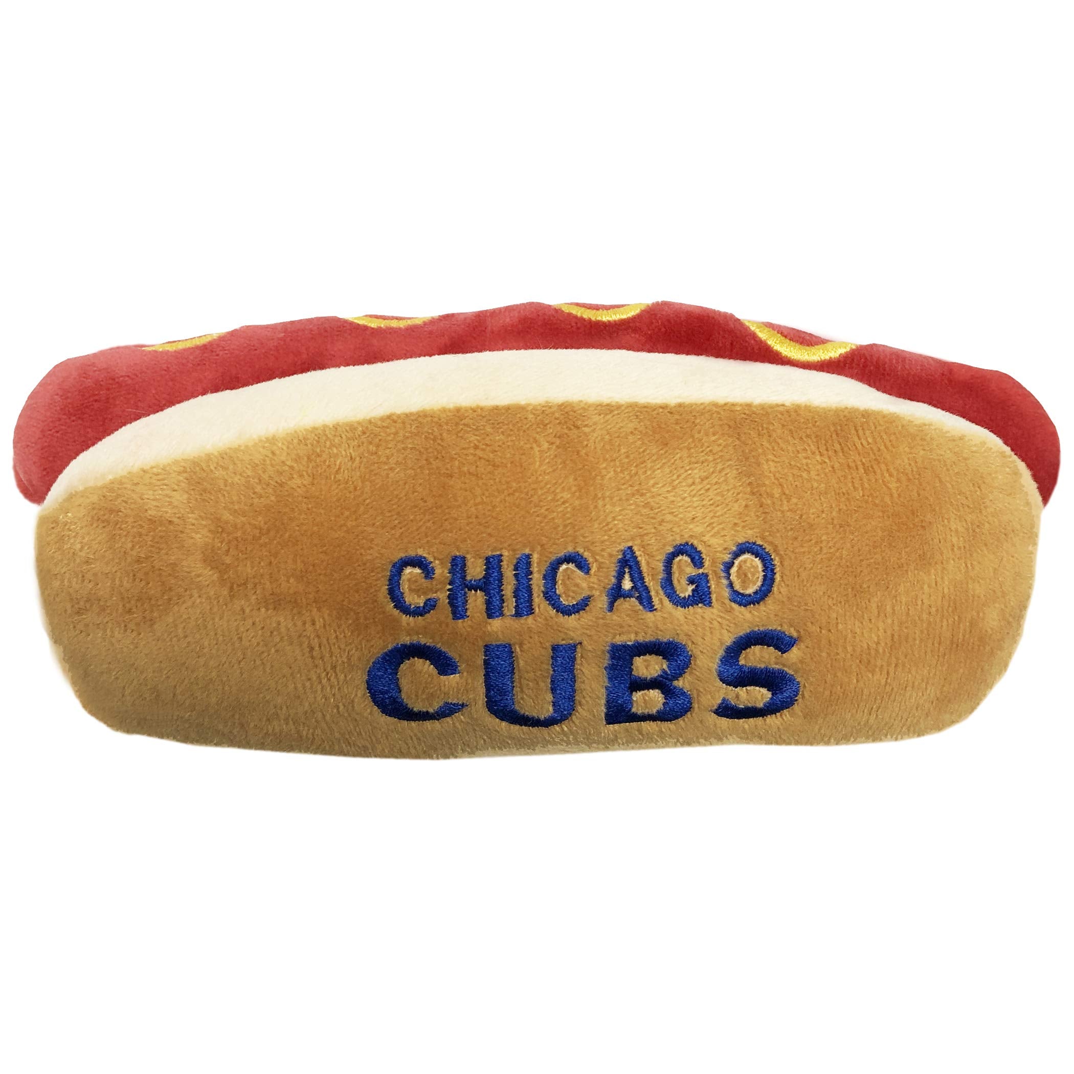 Mlb Chicago Cubs Plush Dog Toys - Stadium Theme Snacks - Cutest Plush Hot-Dog Toy For Dogs & Cats With Inner Squeaker & Premium 