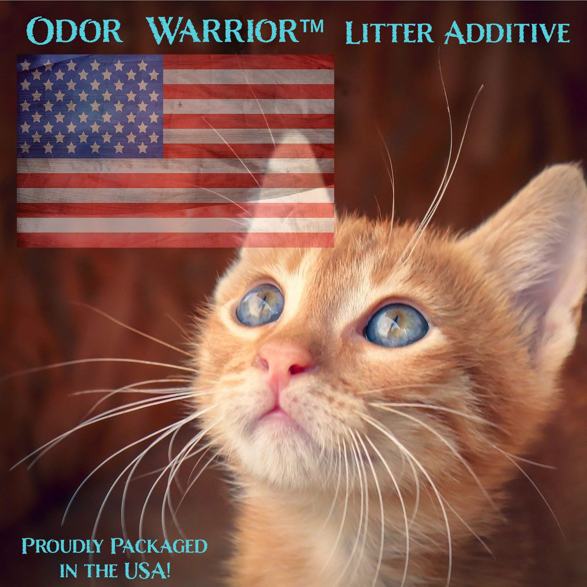 Sapphire Labs Odor Warrior Cat Litter Deodorizer | Cat Litter Odor Control With Ultra Absorbing Activated Charcoal | Extend The Life Of Your Kitty Litter With A Truly Fragrance Free Litter Solution