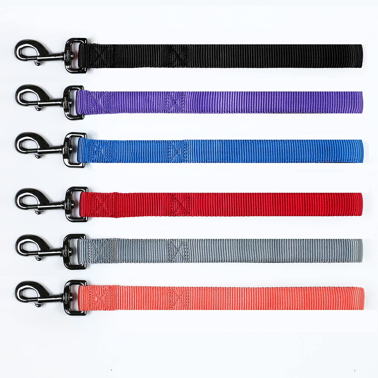 Cyclpet New 12 Inches Nylon Short Leash Dog And Comfort Padded Handle (12 Inches, Chili Pepper)