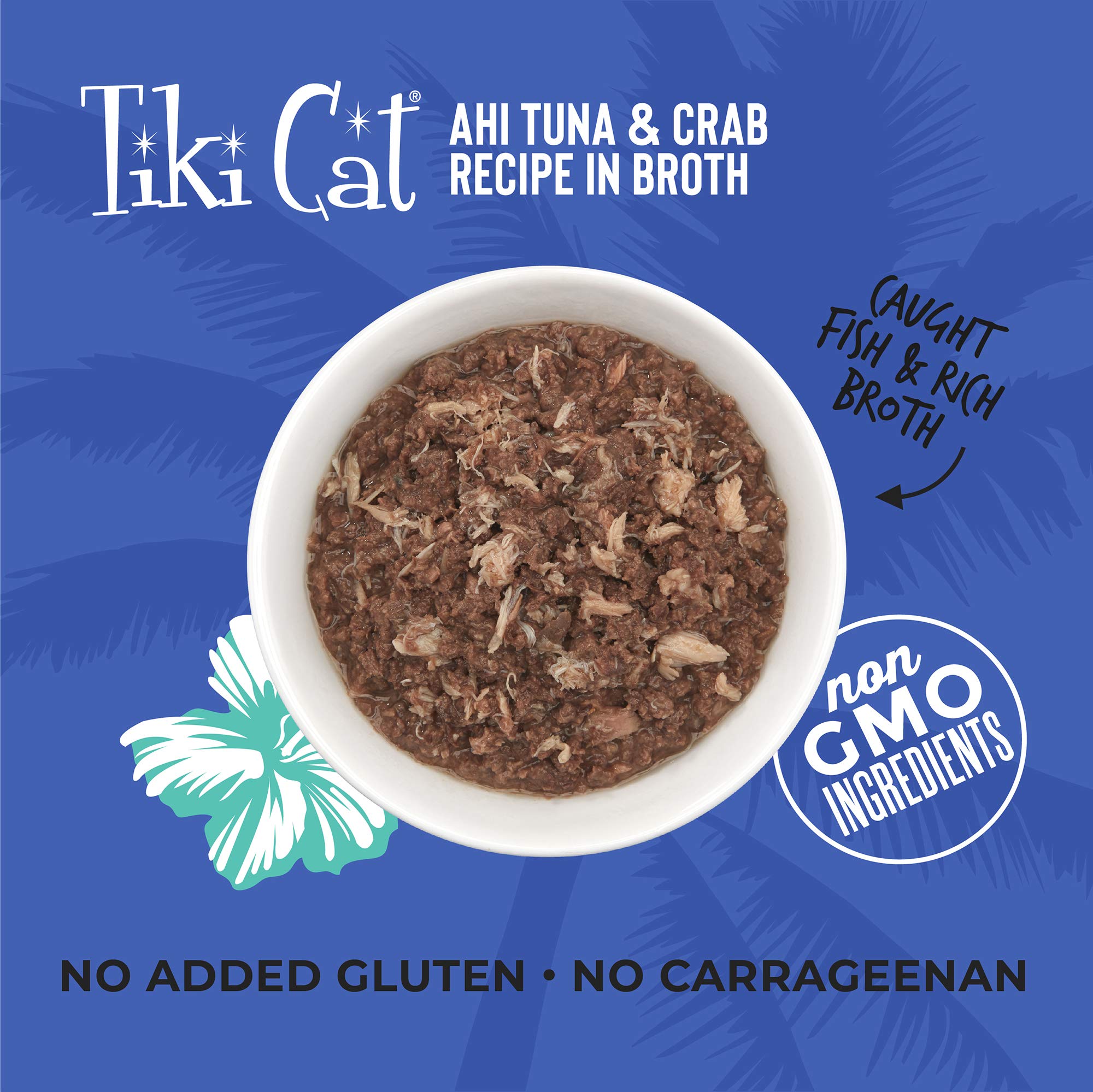 Tiki Cat Grill, Ahi Tuna & Crab, High-Protein and 100% Non-GMO Ingredients, Wet Whole Foods Cat Food for All Life Stages, 6 oz.