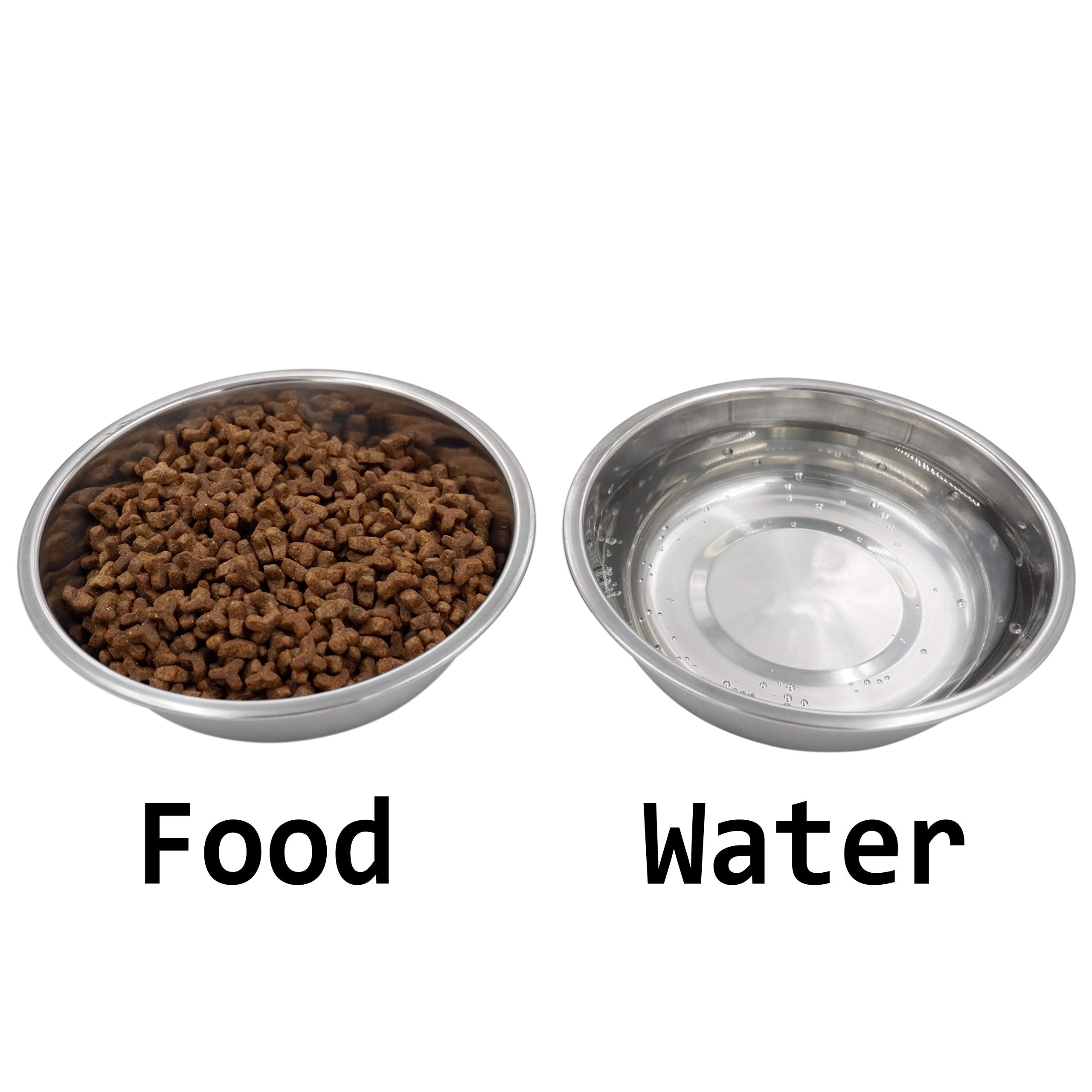 Dog Bowls Cat Bowls (Stainless Steel Bowls, 4-Pack)