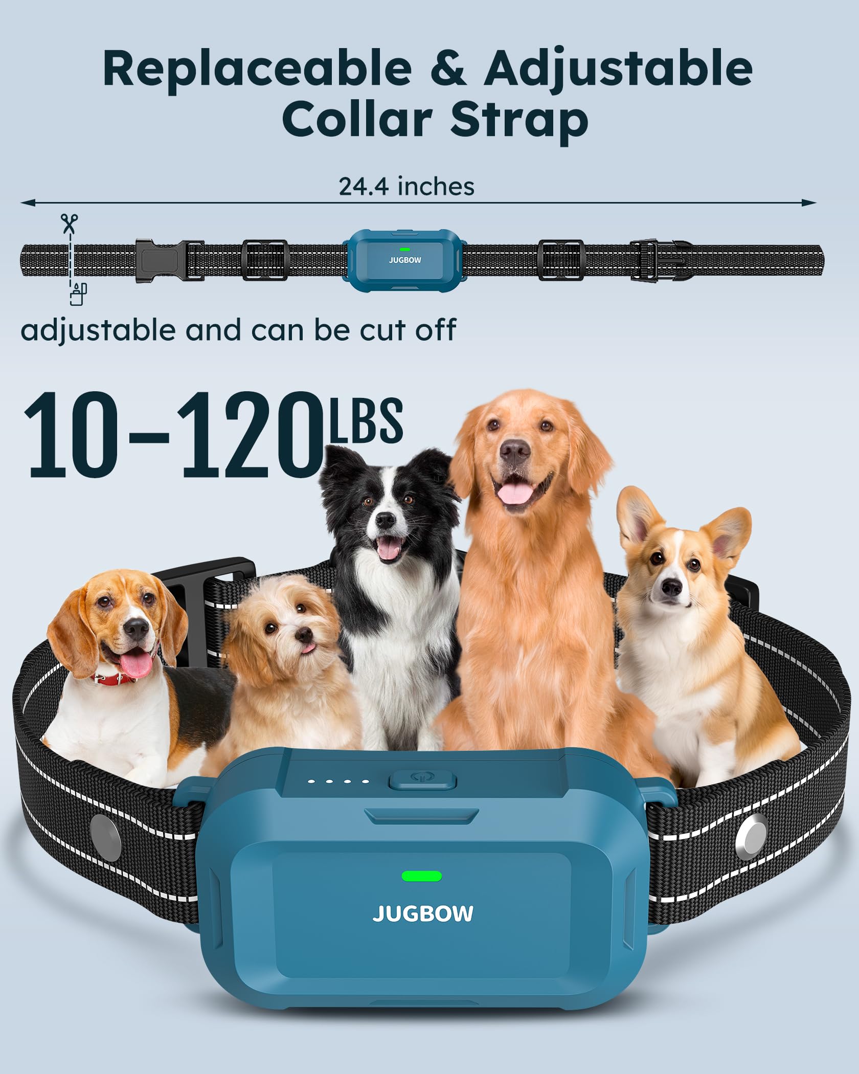 Jugbow Dog Shock Collar 2 Dogs - 4200Ft Dog Training Collar With Remote, Ipx8 Waterproof E Collar For Dogs Training Rechargeable