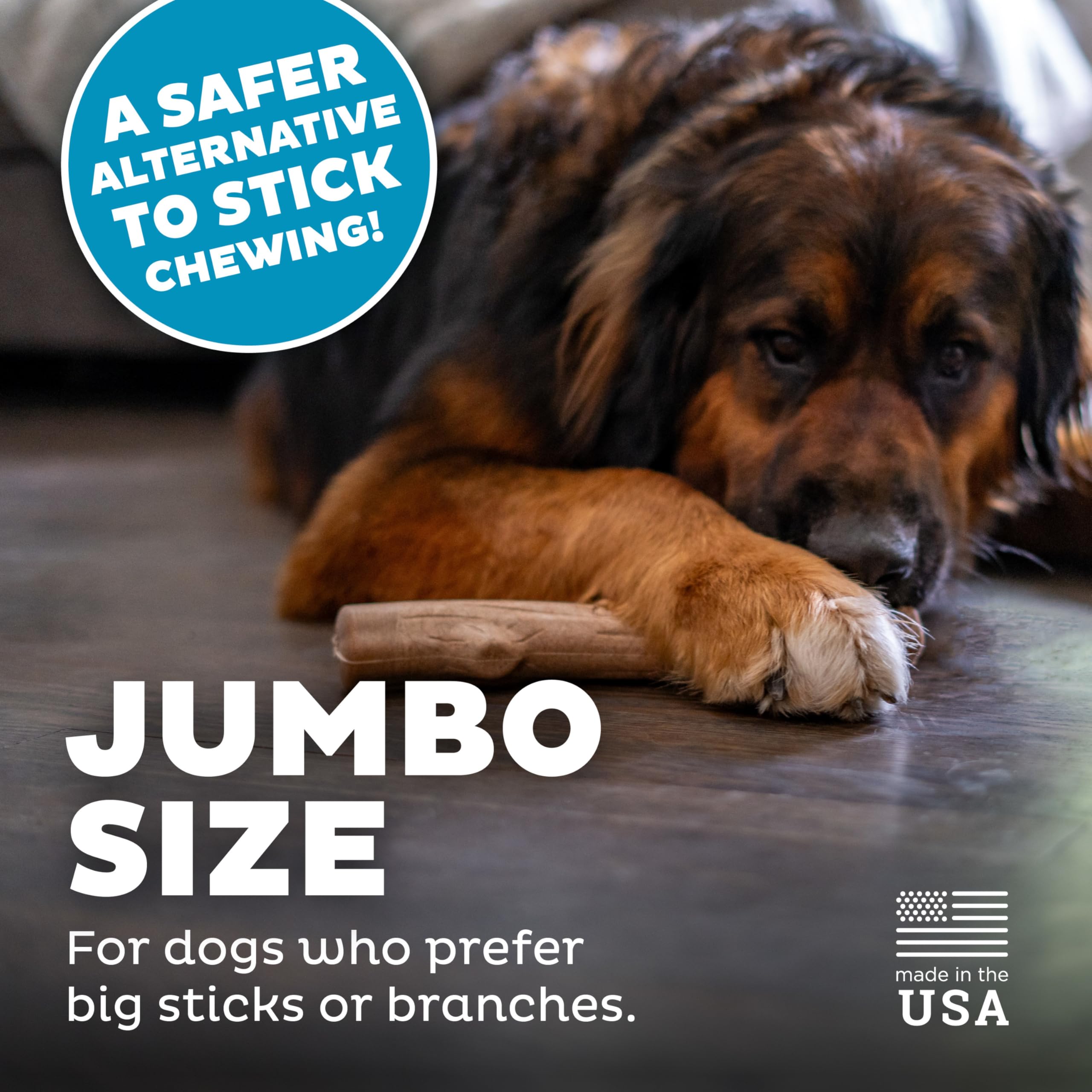 Outward Hound By Petstages Super Dogwood Durable Dog Chew Toy, Large - Long Lasting Chew Stick Made With Real Wood - Usa Made, L