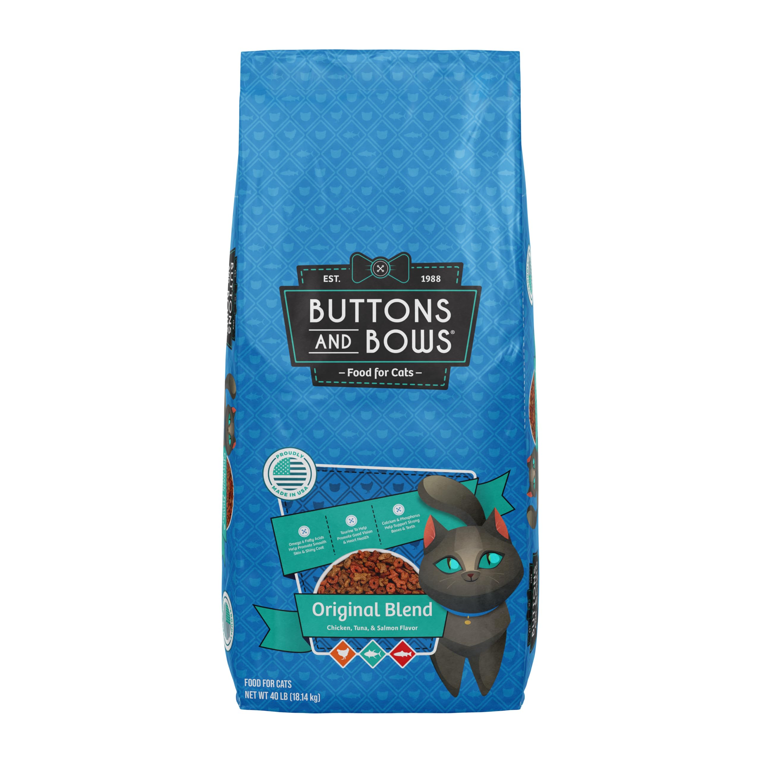 Triumph Pet - Sportsmans Buttons & Bows Value Cat Food, 40 lb.