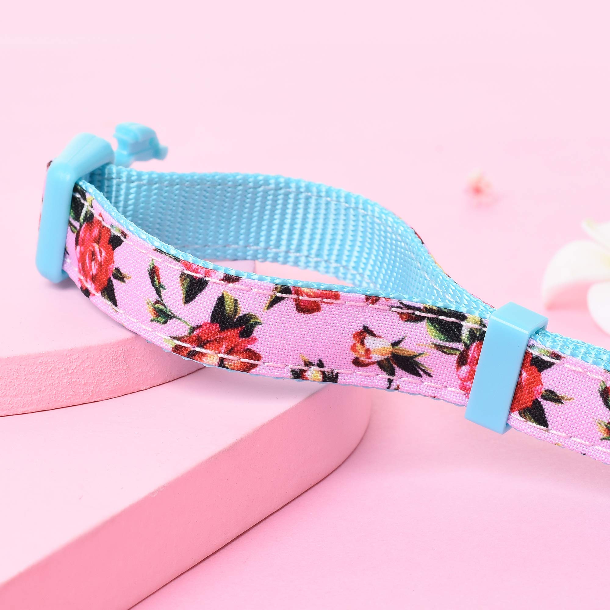 Mile High Life | Girl Dog Collars | Cute Dog Collar Lightweight | Soft Poly Cotton Fabric Collars For Small Dogs | Flower & Frui
