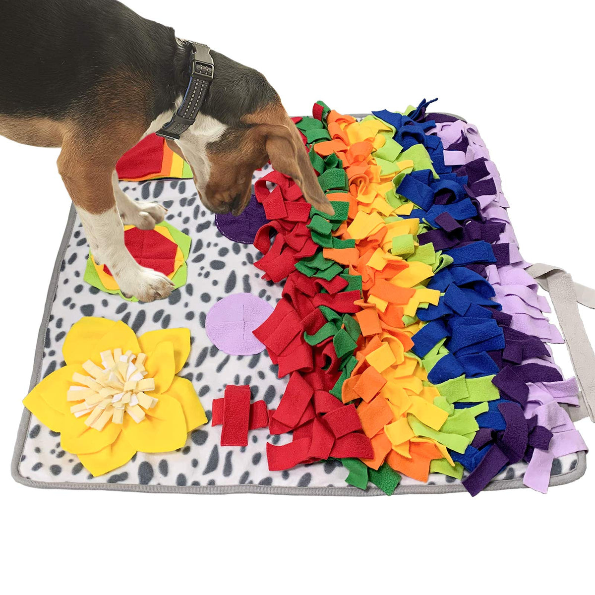 Snuffle Mat for Dogs, Nosework Feeding Blanket Sniffing Pad for Interactive Games, Foraging Puzzle Enrichment Toys for Large Sma