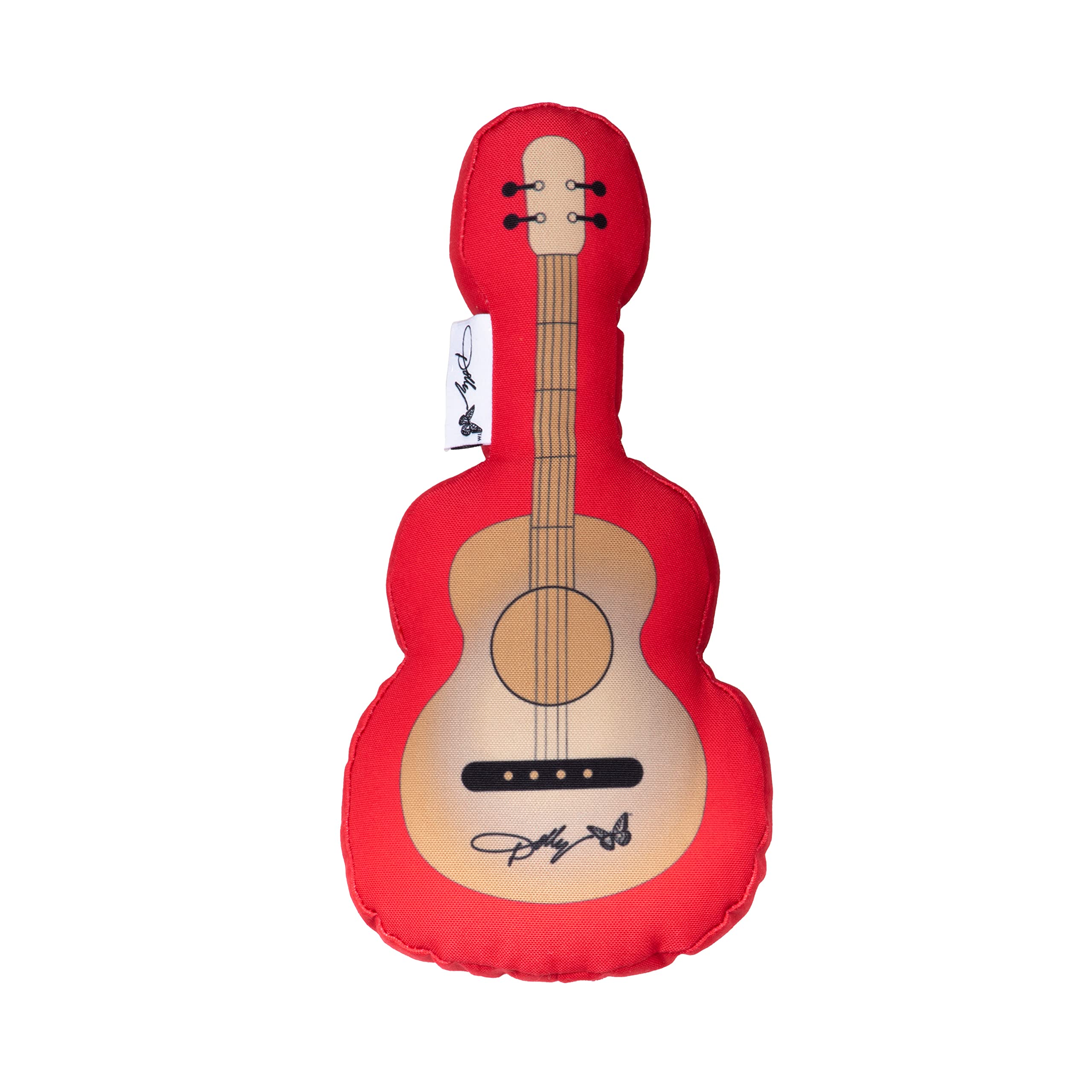 Doggy Parton Red Dolly'S Guitar Toy - O/S For All Breed Sizes