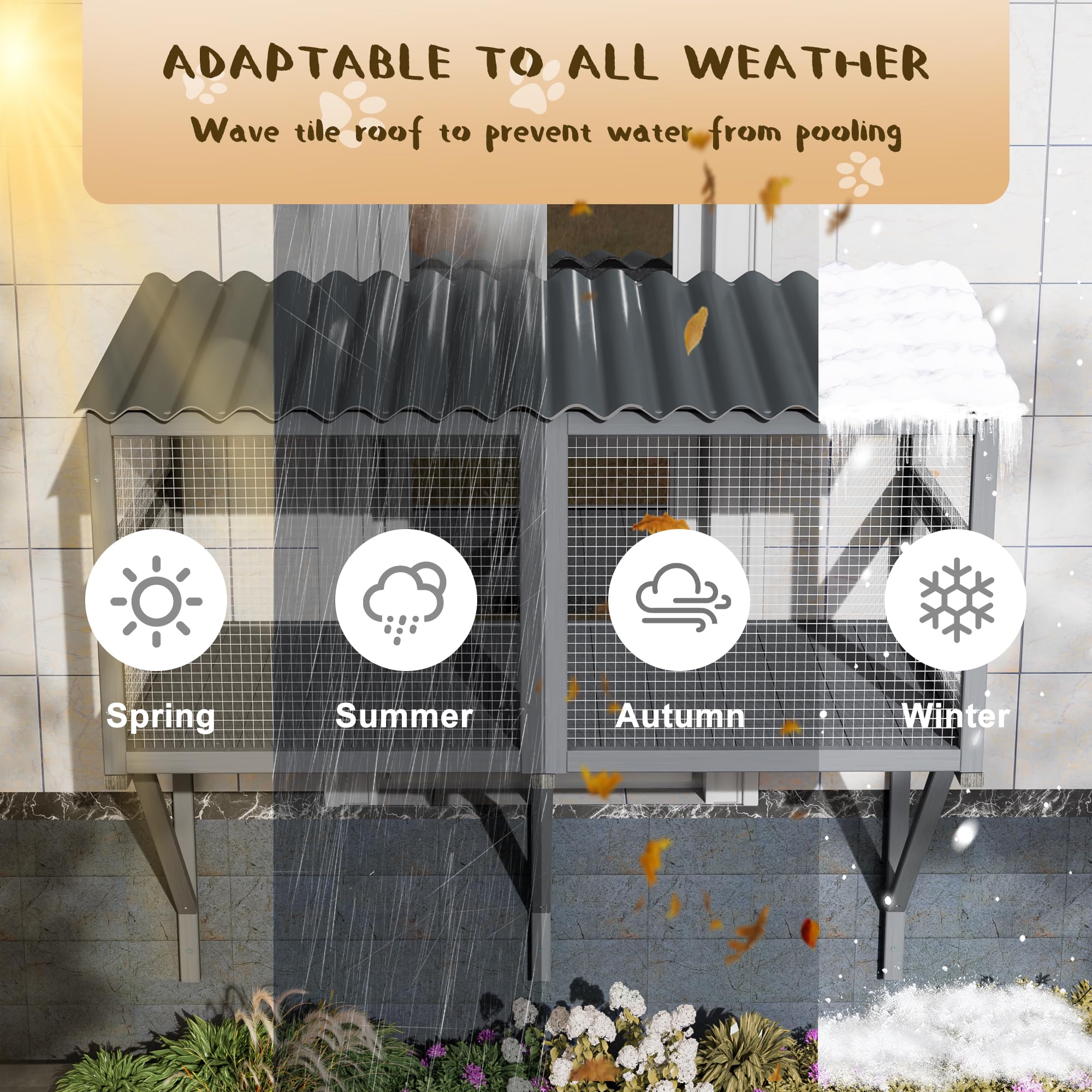 Dephet Cat Catio, Cat Window Perch For Large Cats - Catio Outdoor Cats Enclosure Windows, Patio Window Box Hommock For Sunbathin