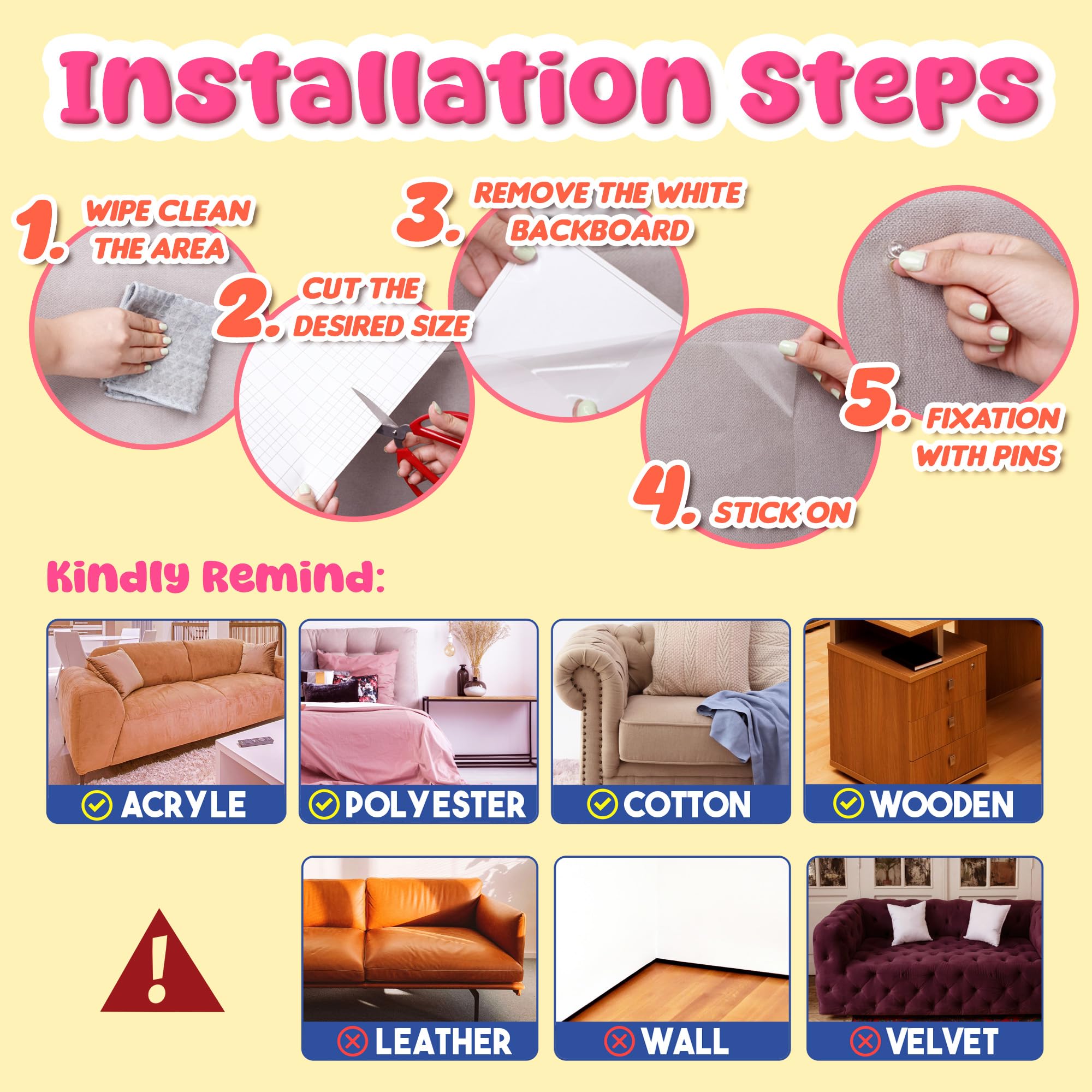 Thlhkd Cat Scratch Furniture Protector: 8 Pcs Couch Protectors Tape From Cats Claws Scratching Single Sided Clear Sticky Sheets