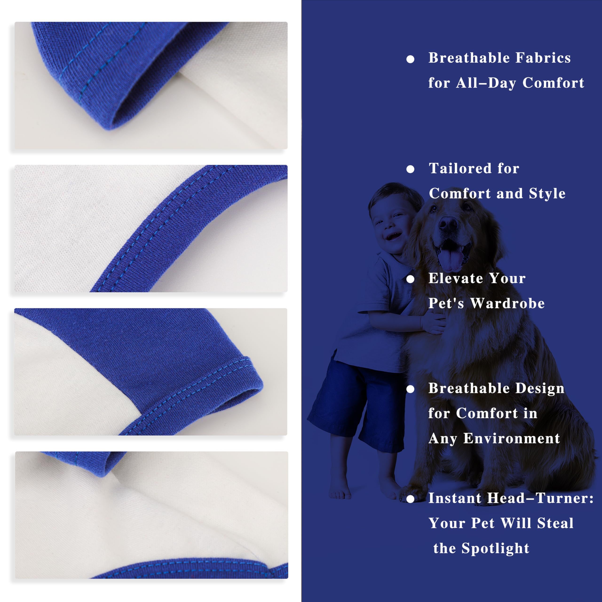 Stylish White Color Block Dog Shirt: Premium Polycotton Blend, Comfortable, Breathable, And Wrinkle-Resistant. Perfect Apparel F