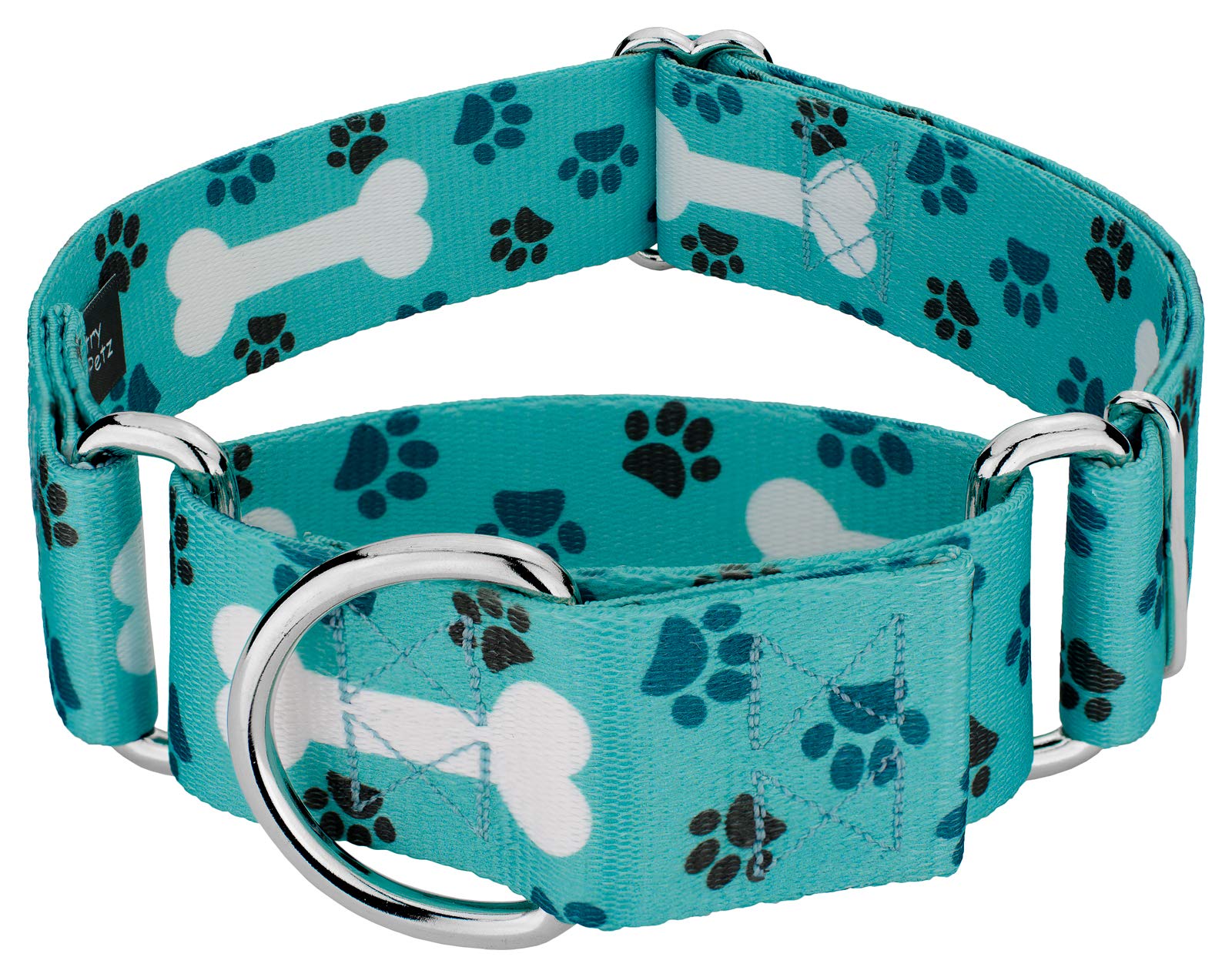 Country Brook Petz - Hossfit Jr Wide Martingale Dog Collar - Dog'S Life Collection Featuring Playful Designs (Oh My Dog, Medium)