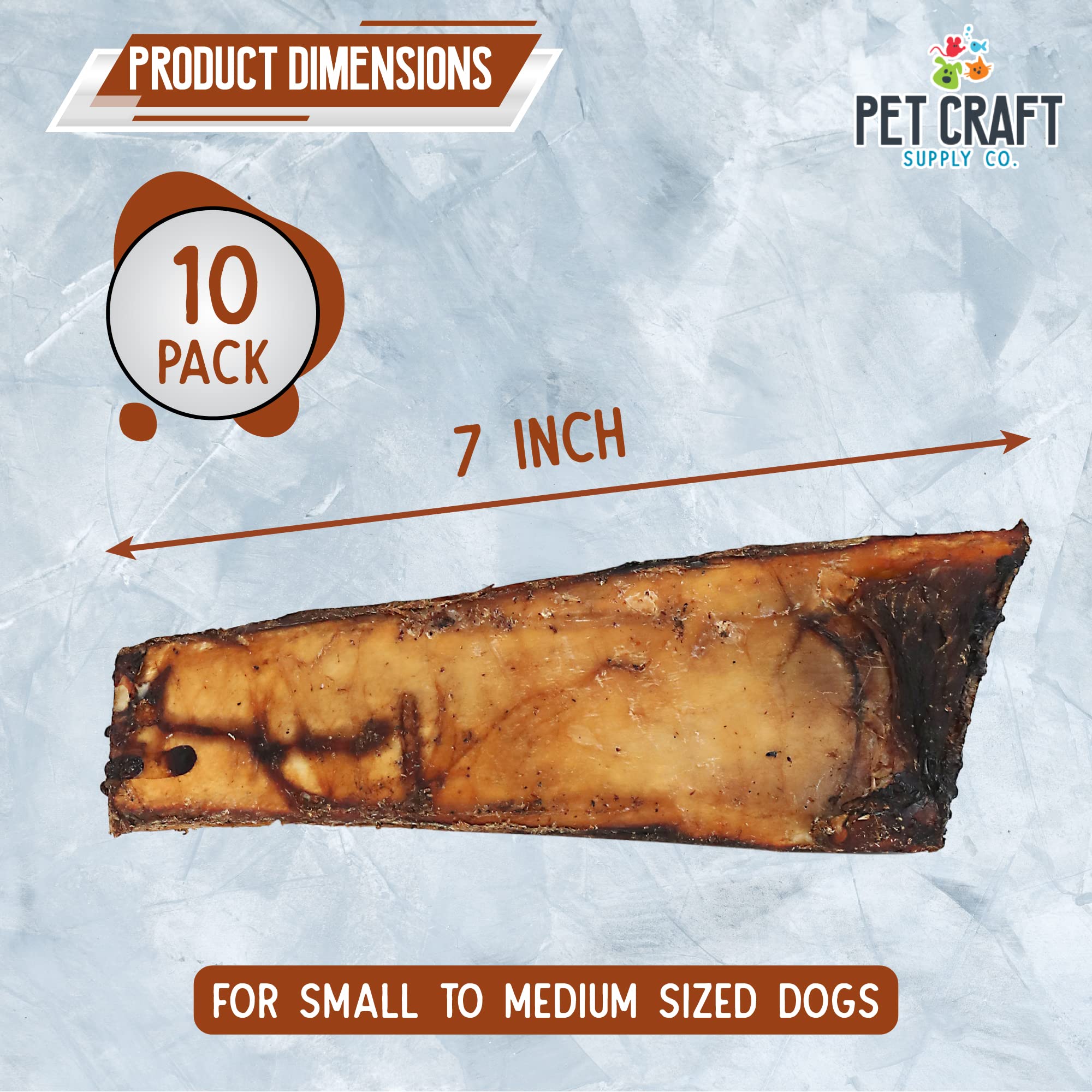Pet Craft Supply All Natural Healthy Buffalo Rib Bones Dog Chews Treats for Aggressive Chewers Long Lasting Rawhide Free Premium