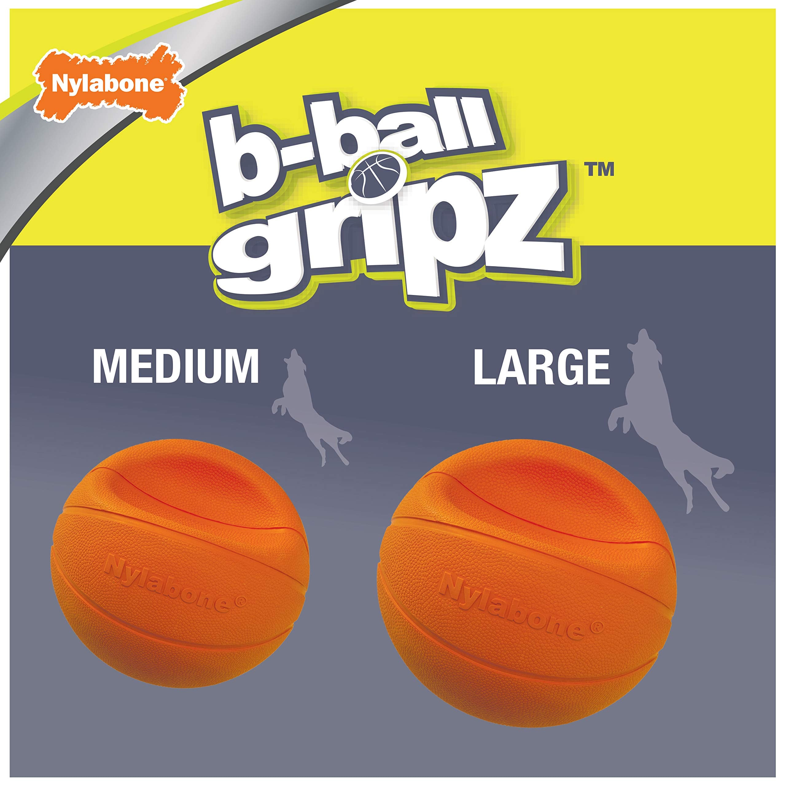 Nylabone Power Play Dog Basketball B-Ball Gripz Basketball Large (1 Count)