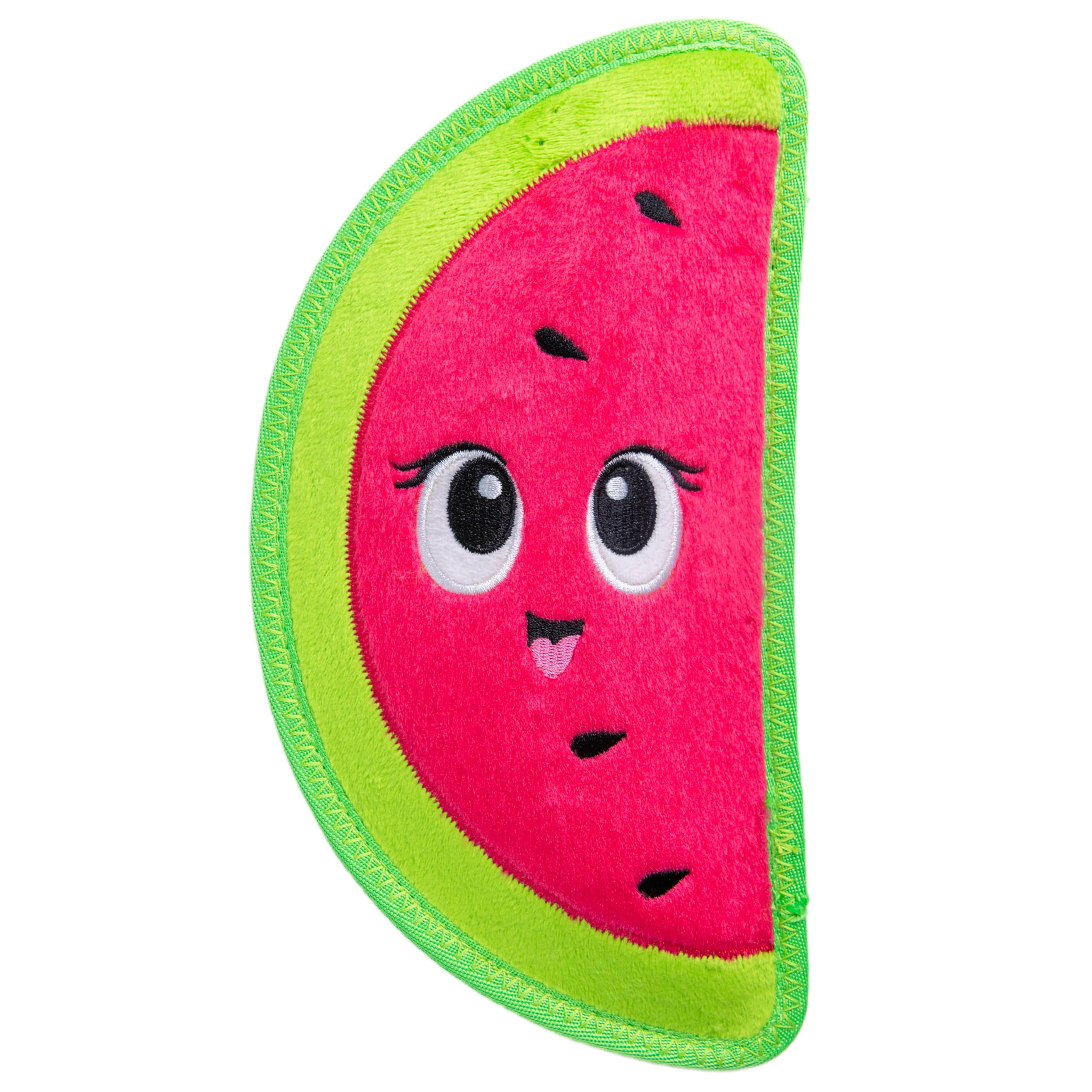 Outward Hound Tough Skinz Durable Squeaky Dog Toy with Two Tough Layers, Watermelon, Red, Medium