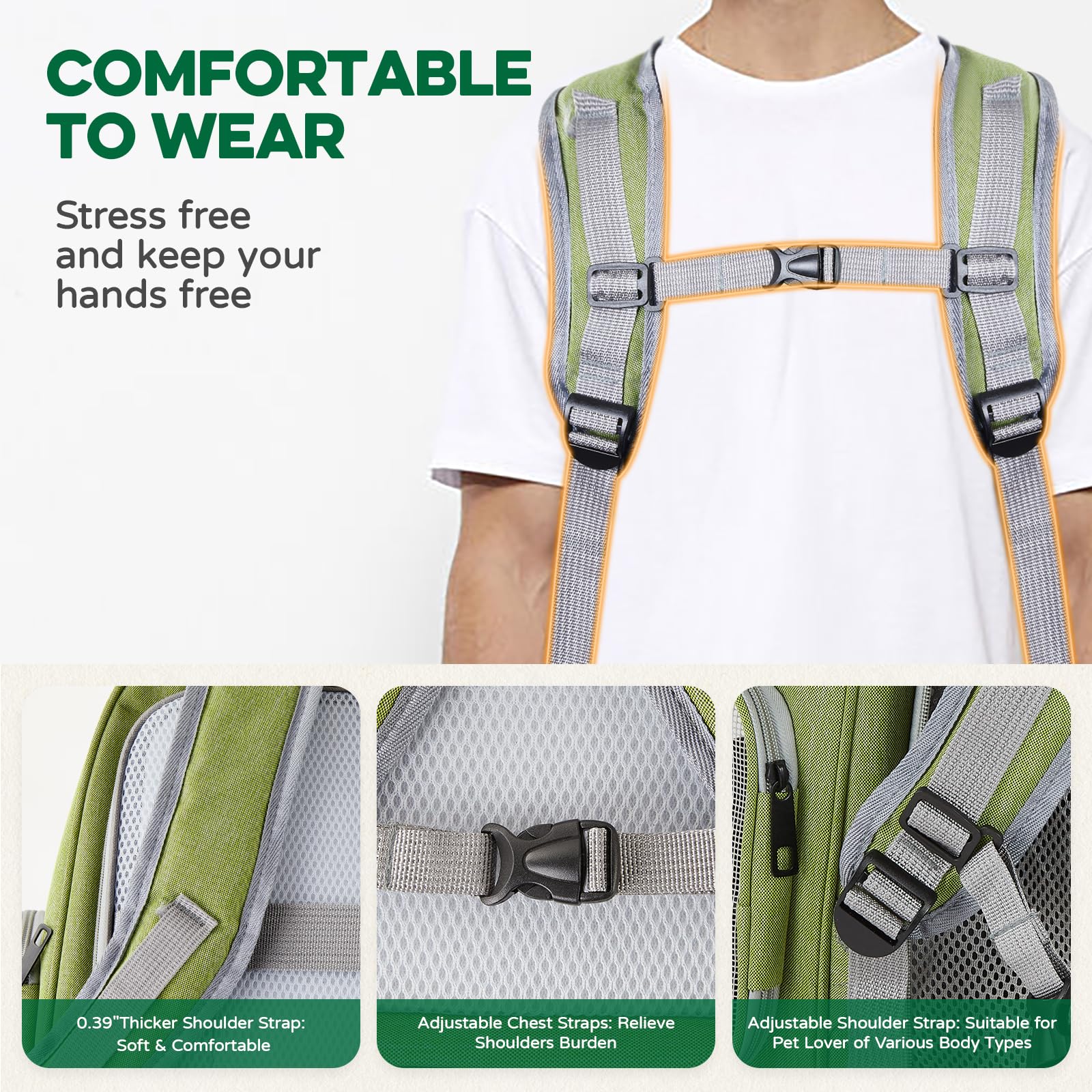 Evermow Cat Backpack Carrier, Bubble Expandable Cat Carrier For Cats Or Small Dogs Up To 15Lbs, Airline-Approved, Large Space &