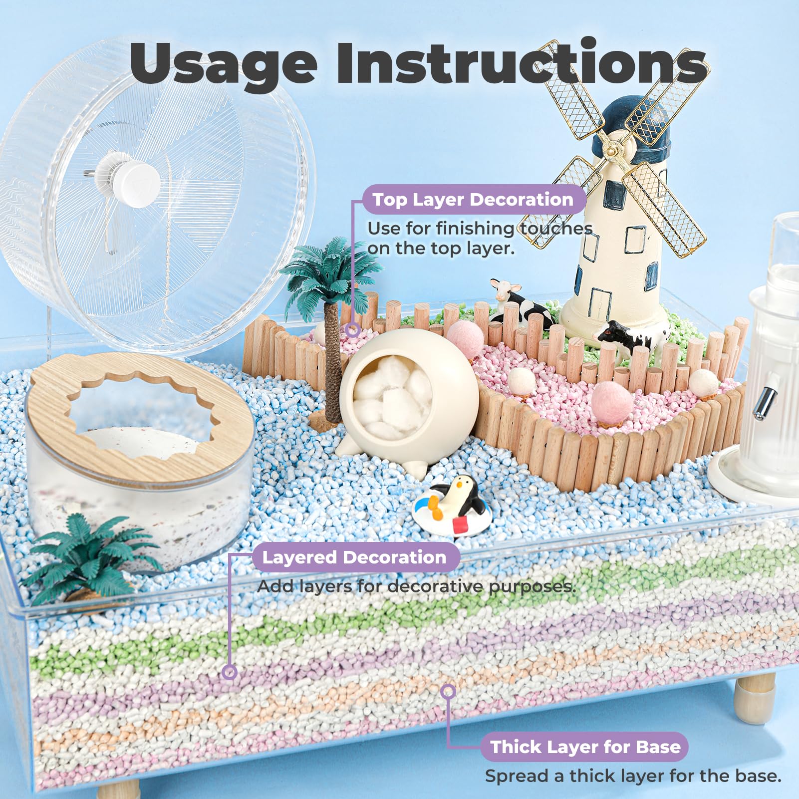 Mini&Moe Rabbit Bedding Guinea Pig Bedding Paper Pellet Bedding: Odor Control & Moisture Absorbent Natural Paper Pellet Bedding