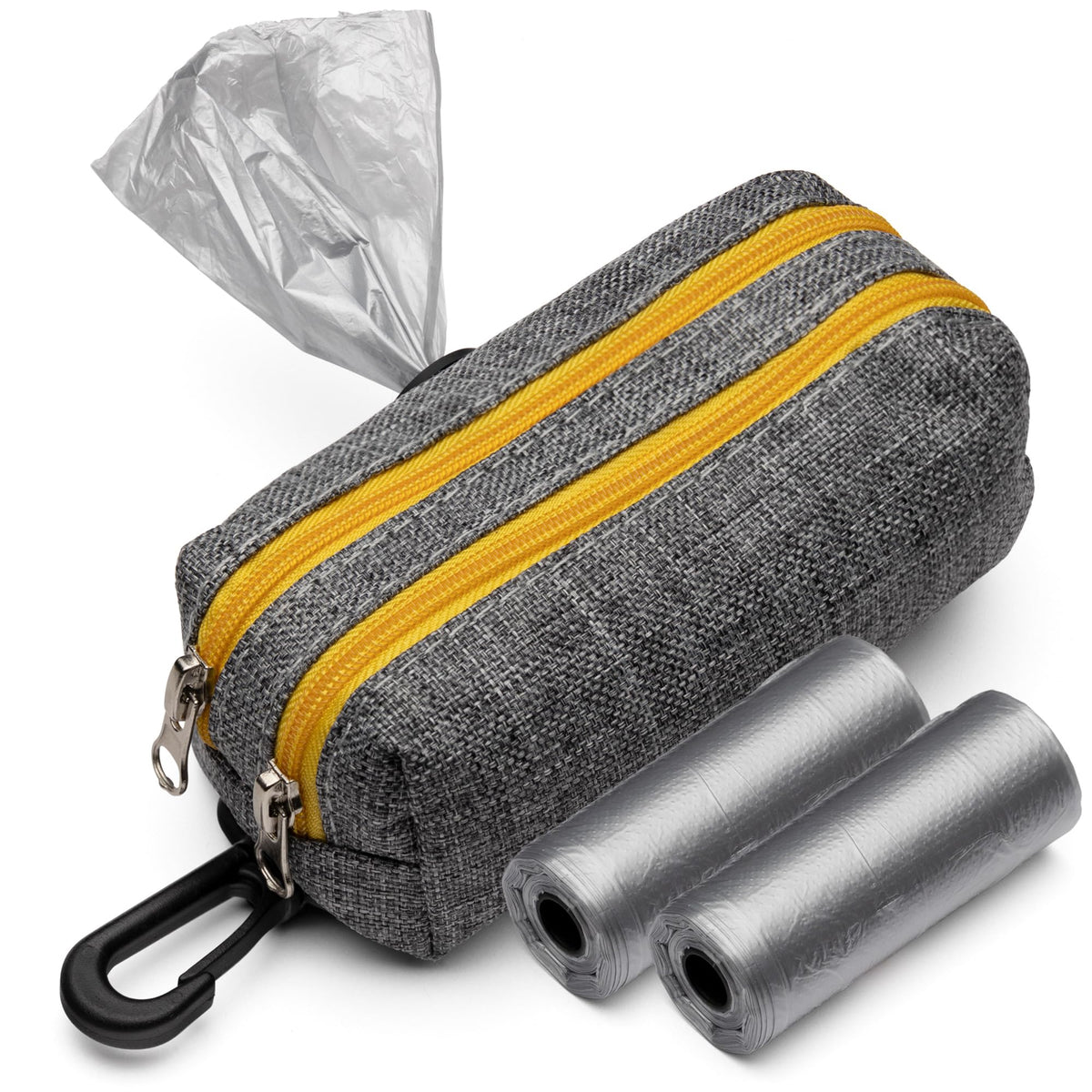 Premium Dog Poop Bag Holder For Leash - Convenient Dog Poop Bag Dispenser With Durable Design - Stylish Accessory For Easy Cleanup - Ideal For Dogs, Puppies, And Outdoor Walks - Grey