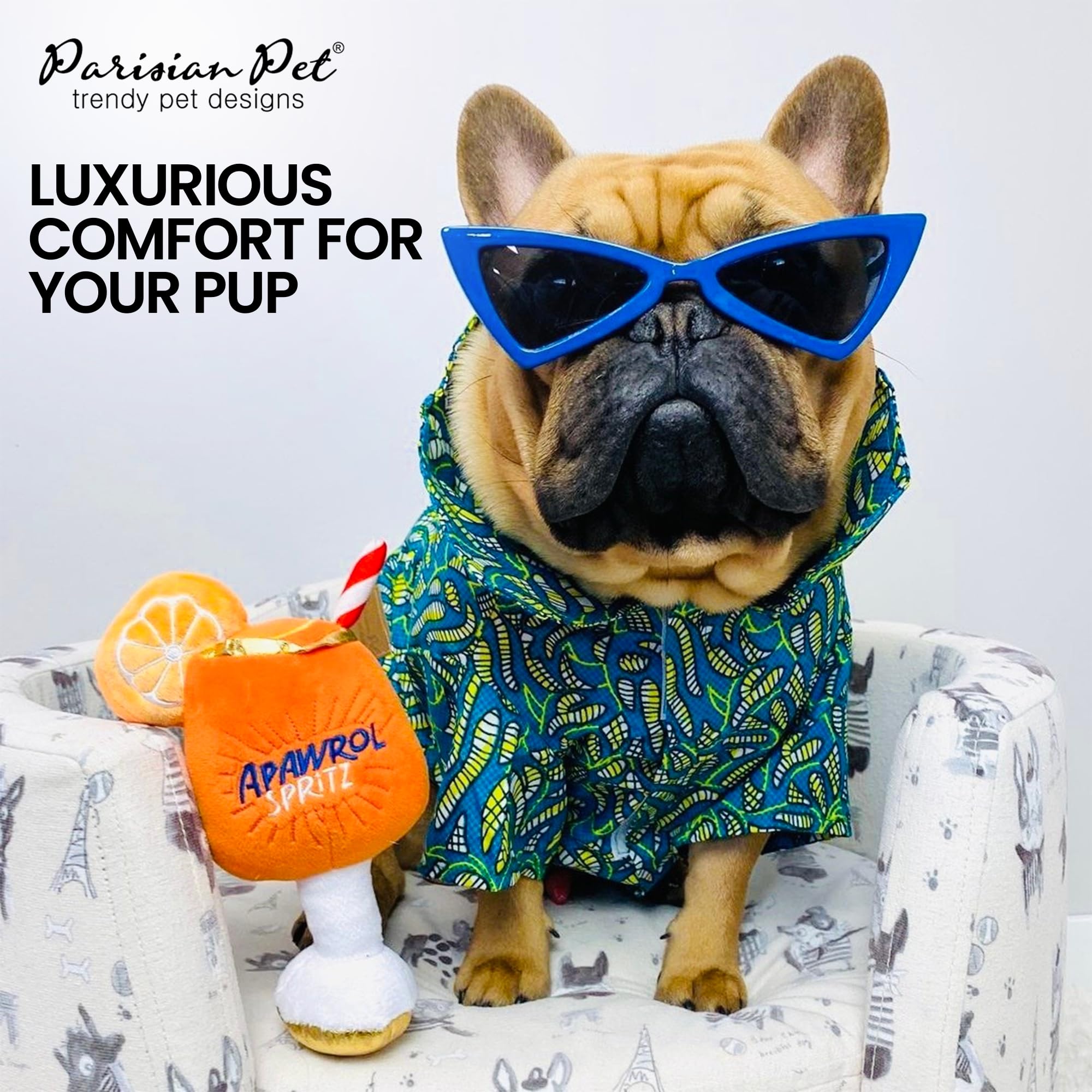 Parisian Pet Tribal Camp Beach Outfit - 100% Cotton Summer Clothes - Stylish Dog Costume - Breathable And Cool Pet Clothing - Ma