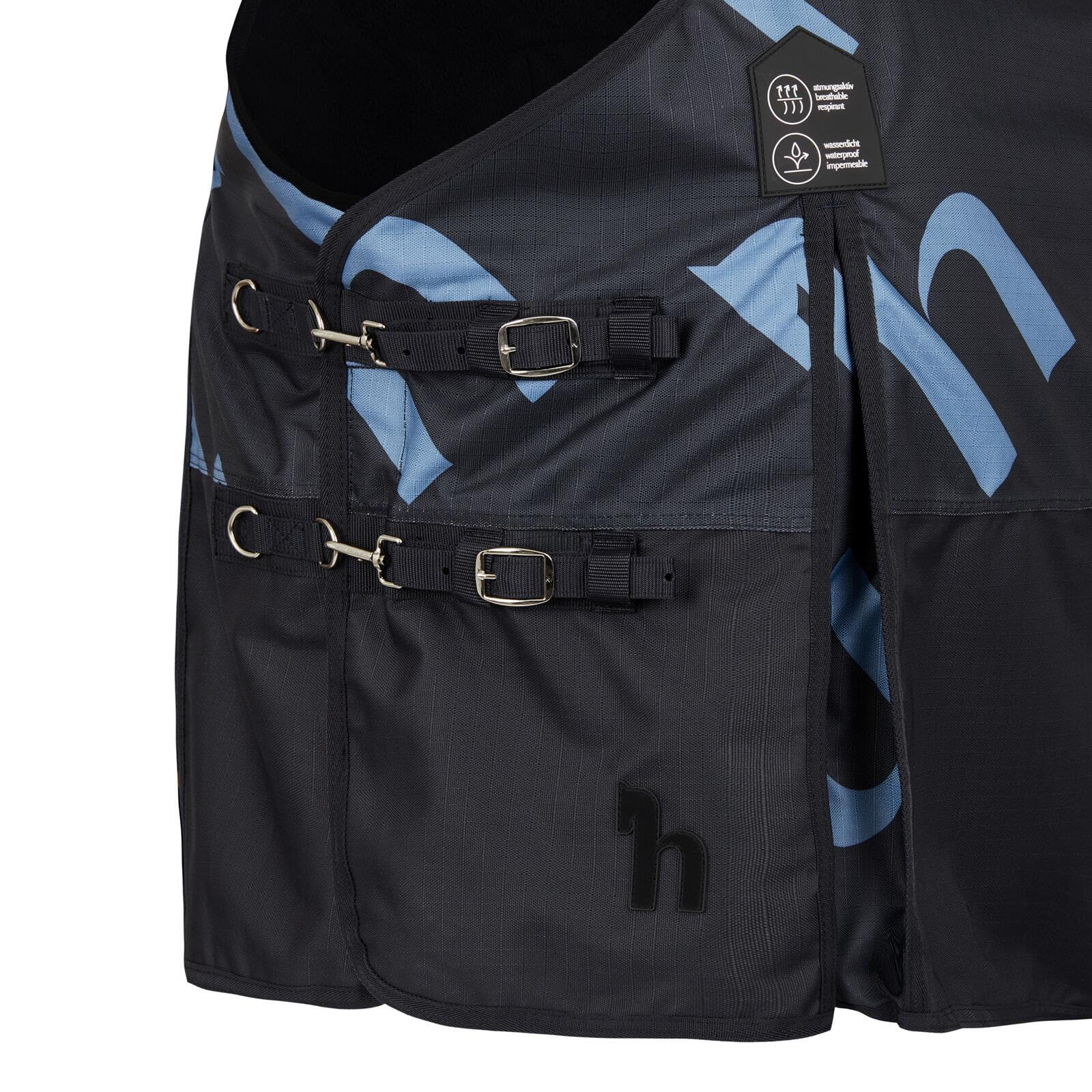 HORZE Nevada 1200D Lightweight Waterproof Horse Turnout Rain Sheet (No Fill) - Dark Navy - 72 in