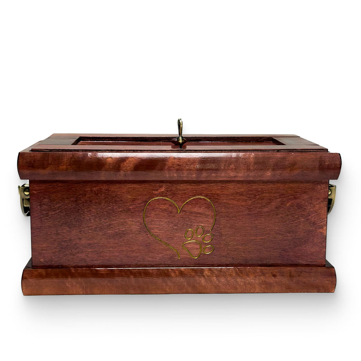 Interwood Wooden Handcrafted Pet Casket | Pet Caskets For Dogs & Cats | Coffin Burial Box, Funeral Ash Container, Funeral Memory