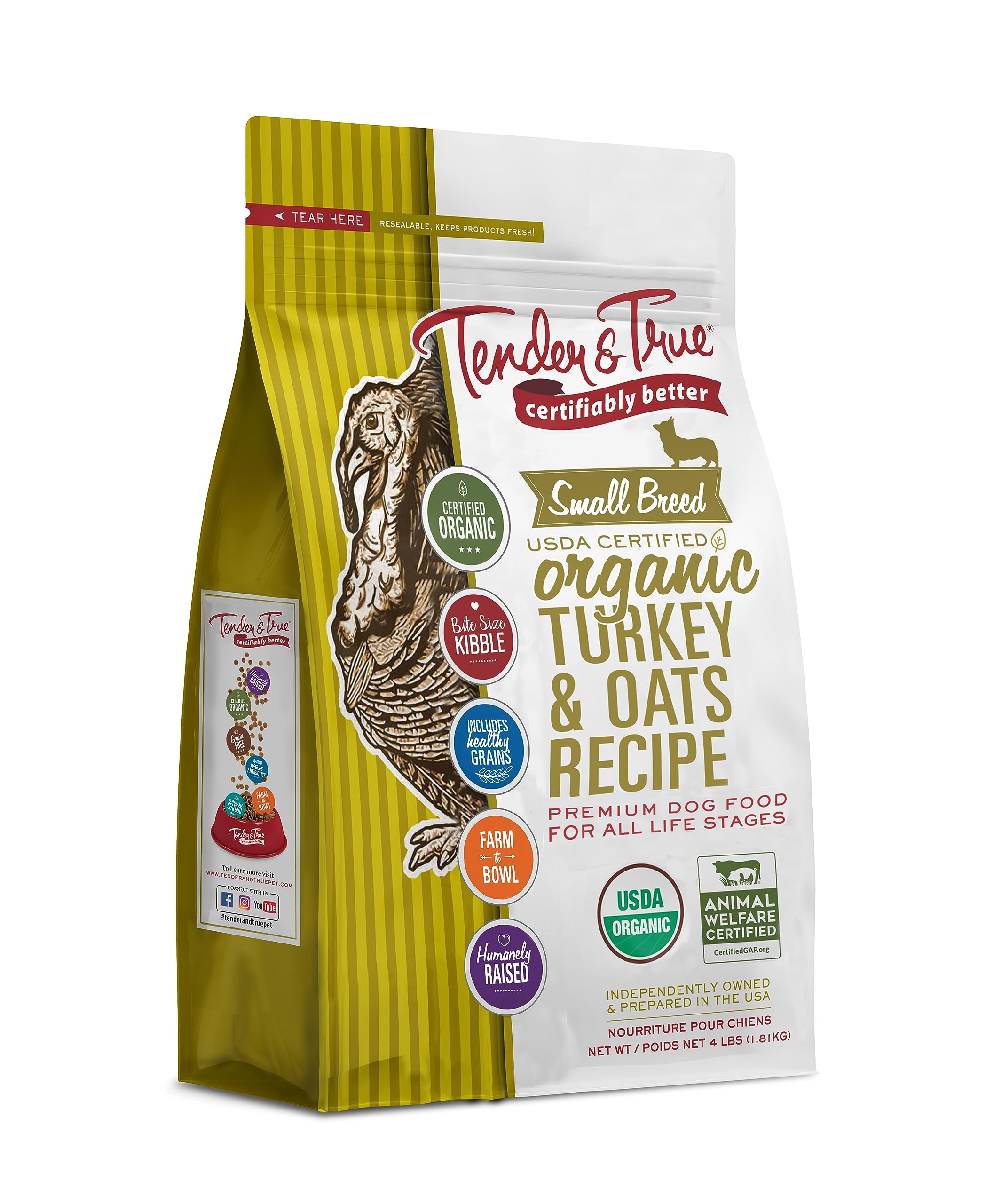 Tender & True Small Breed Organic Turkey & Oats