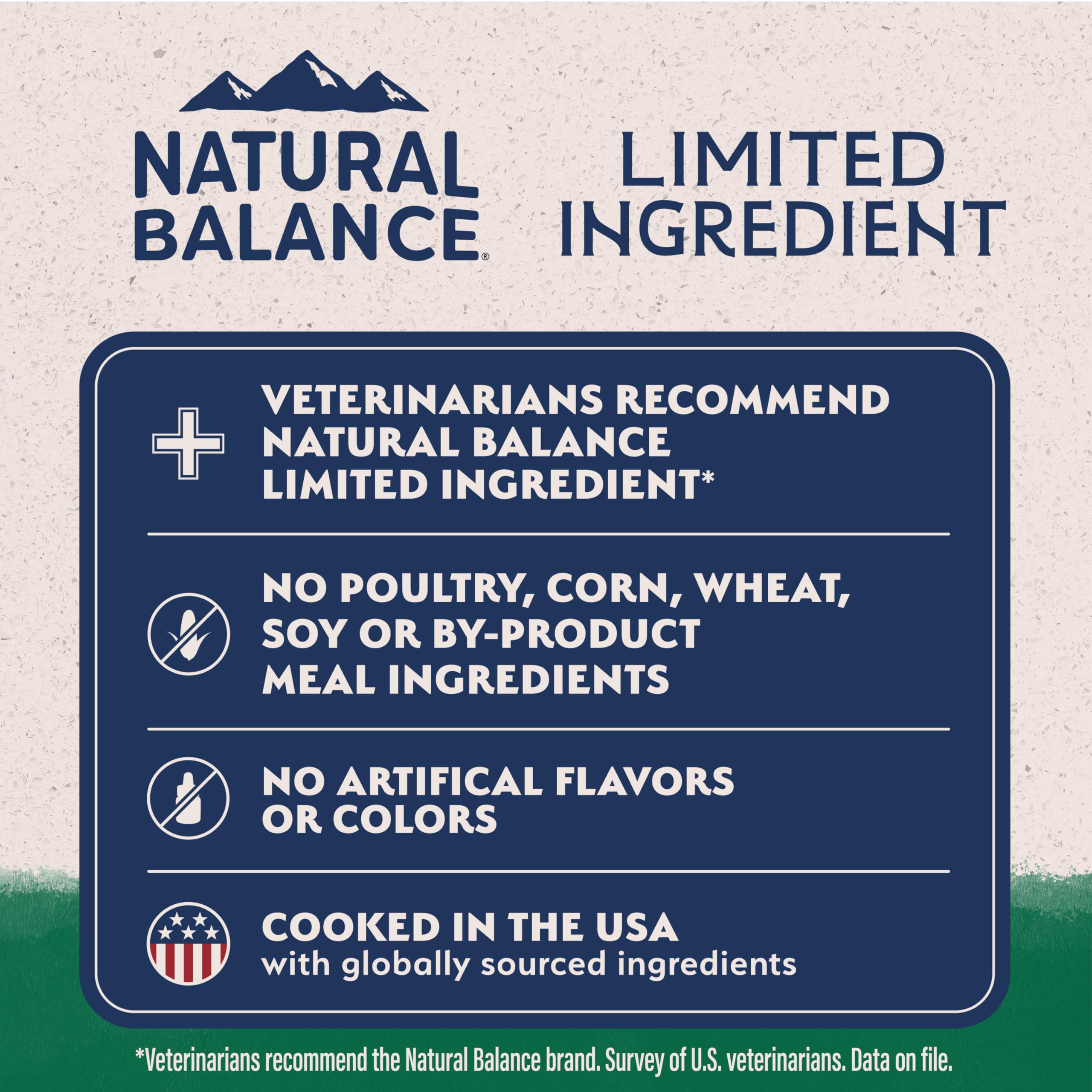 Natural Balance Limited Ingredient Puppy Dry Dog Food with Healthy Grains, Lamb & Brown Rice Recipe, 12 Pound (Pack of 1)
