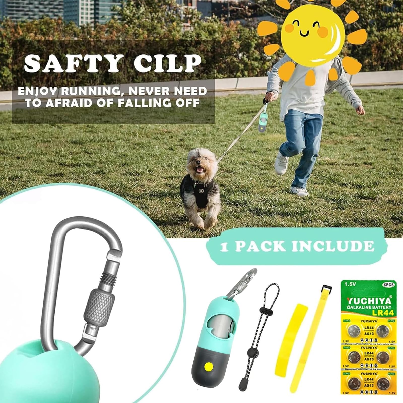 Dog Poop Bags Holder With Led Flashlight|Pet Waste Bags Dispenser For Leash|Doggie Potty Bags Container With Leak-Proof Pet Tras
